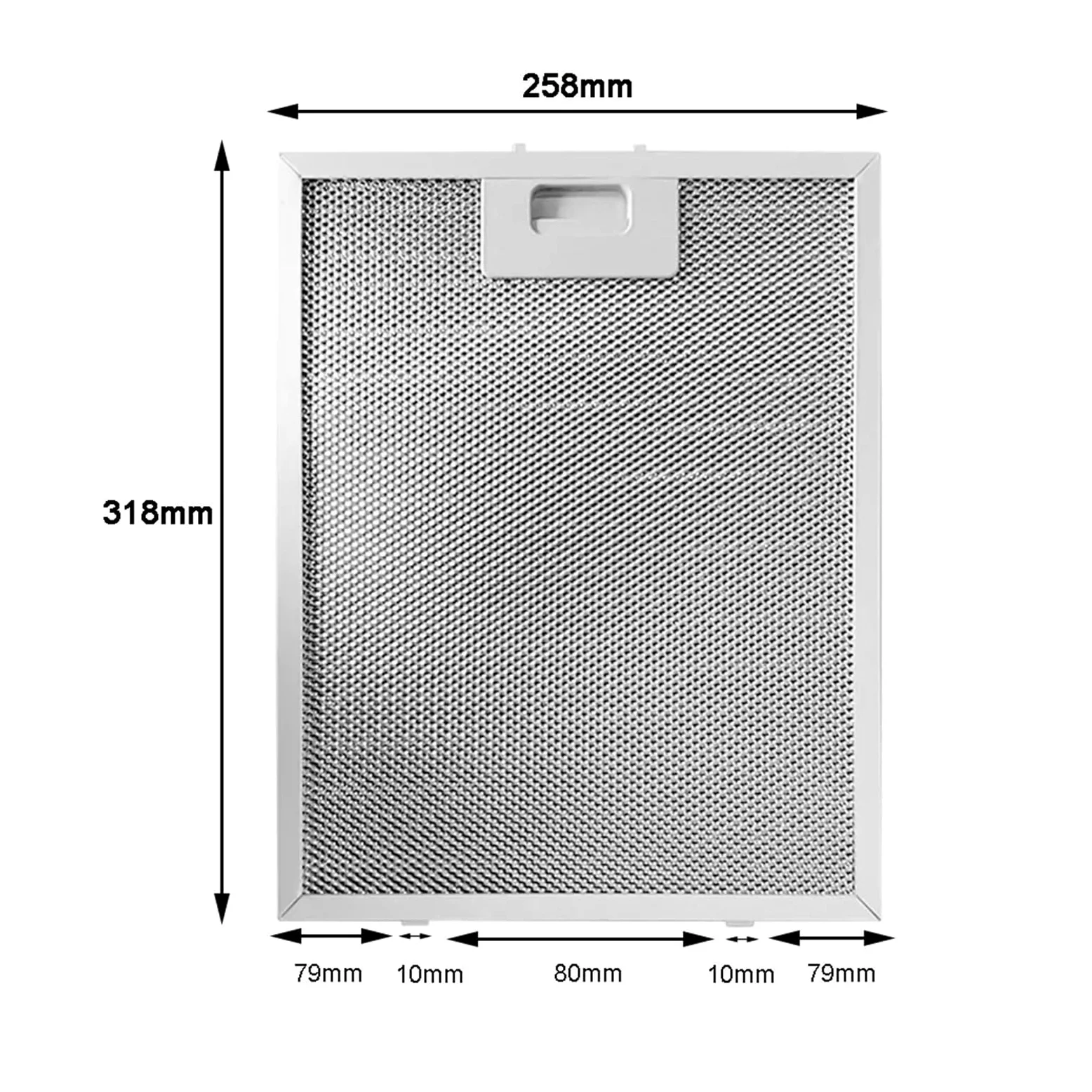 2PCS Filtro De Campana Extractora Malla Campanas Extractoras Filtros Ventilación Accesorios 5 Capas Filtración Grasa Aluminizada 318 X 258 9 Mm Pieza Del Ventilador Extractor