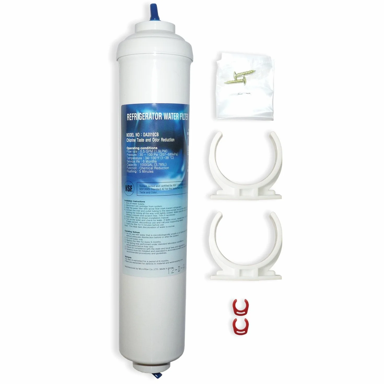 DA2010CB - Filtro de agua externo para refrigerador compatible con Samsung DA29-10105J - HAFEX/EXP, LG 5231JA2010B, Whirlpool USC100
