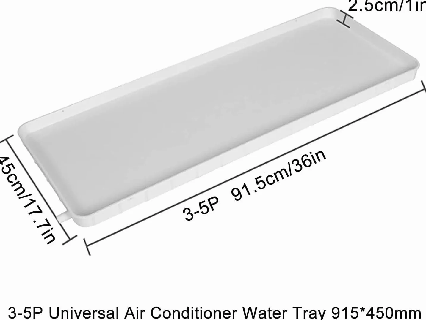 Bandeja de goteo para lavadora, Bandeja de drenaje condensado for aire acondicionado, 81,5 x 33/91, 45 cm, manguera 2 a m(91.5x45cm/36x18in,2m hose)
