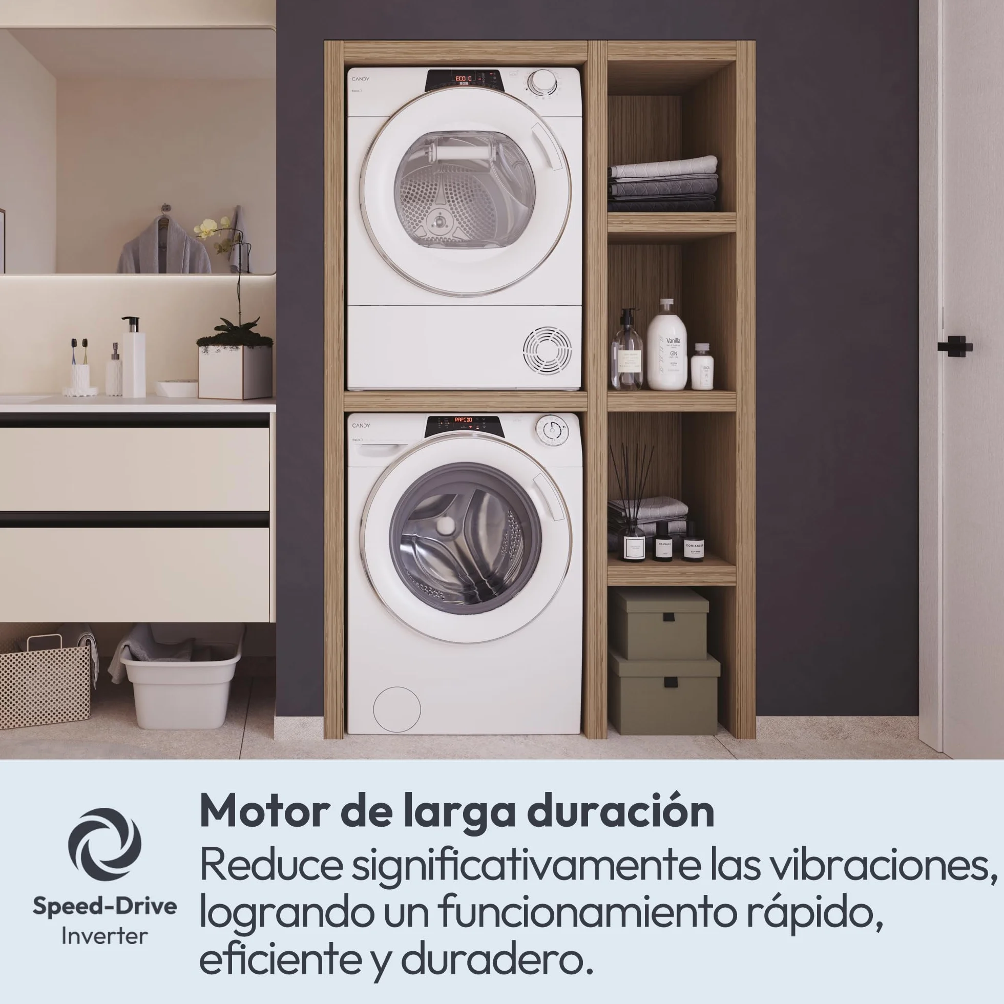 Candy RapidO RO1486DWMCT/1-S Lavadora 8 kg 1400 RPM Motor Inverter Wi-Fi