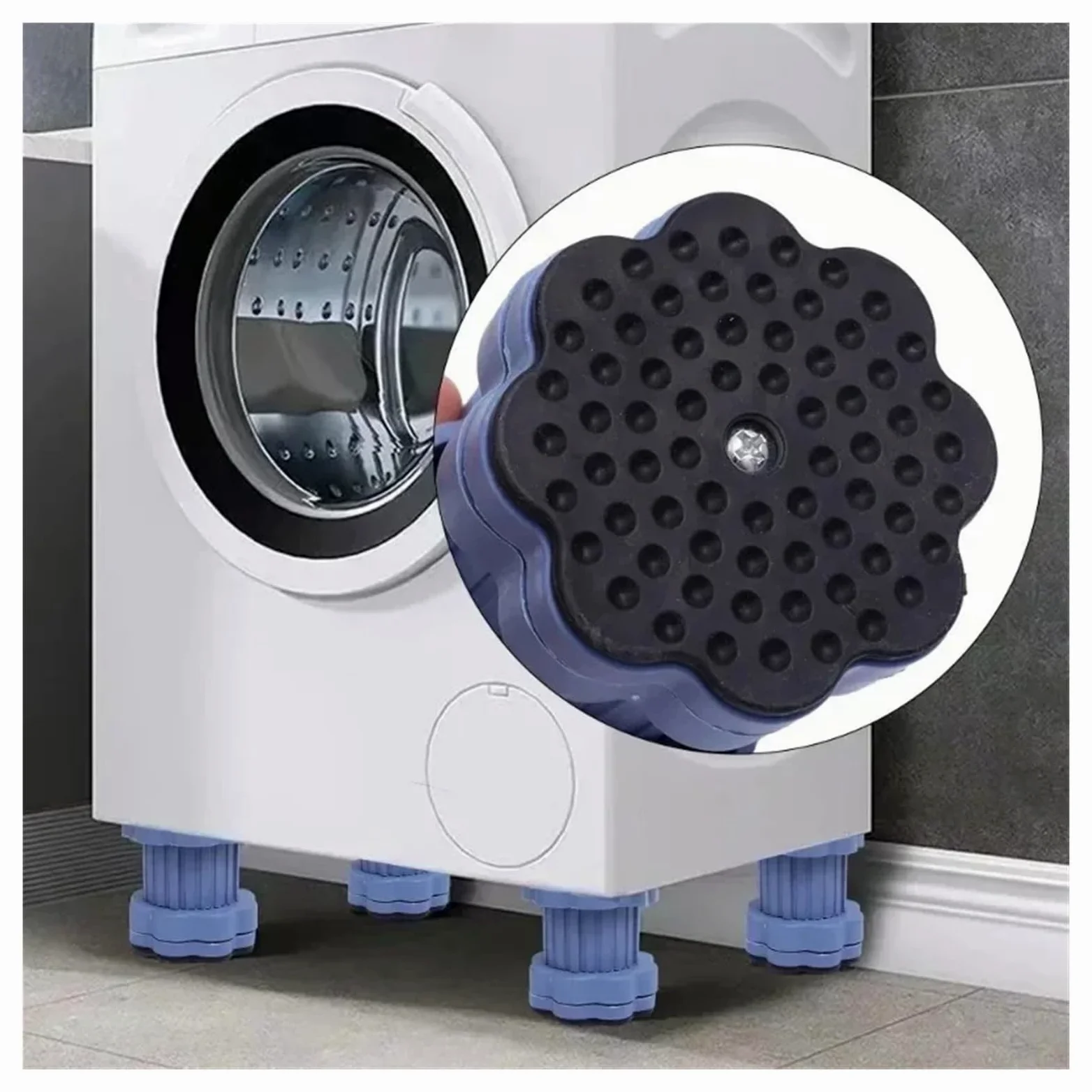 Almohadillas Universales Ajustables For Los Pies De La Lavadora, Base Antivibración For Refrigerador, Soportes De Soporte Fijos Antideslizantes(10PCS)