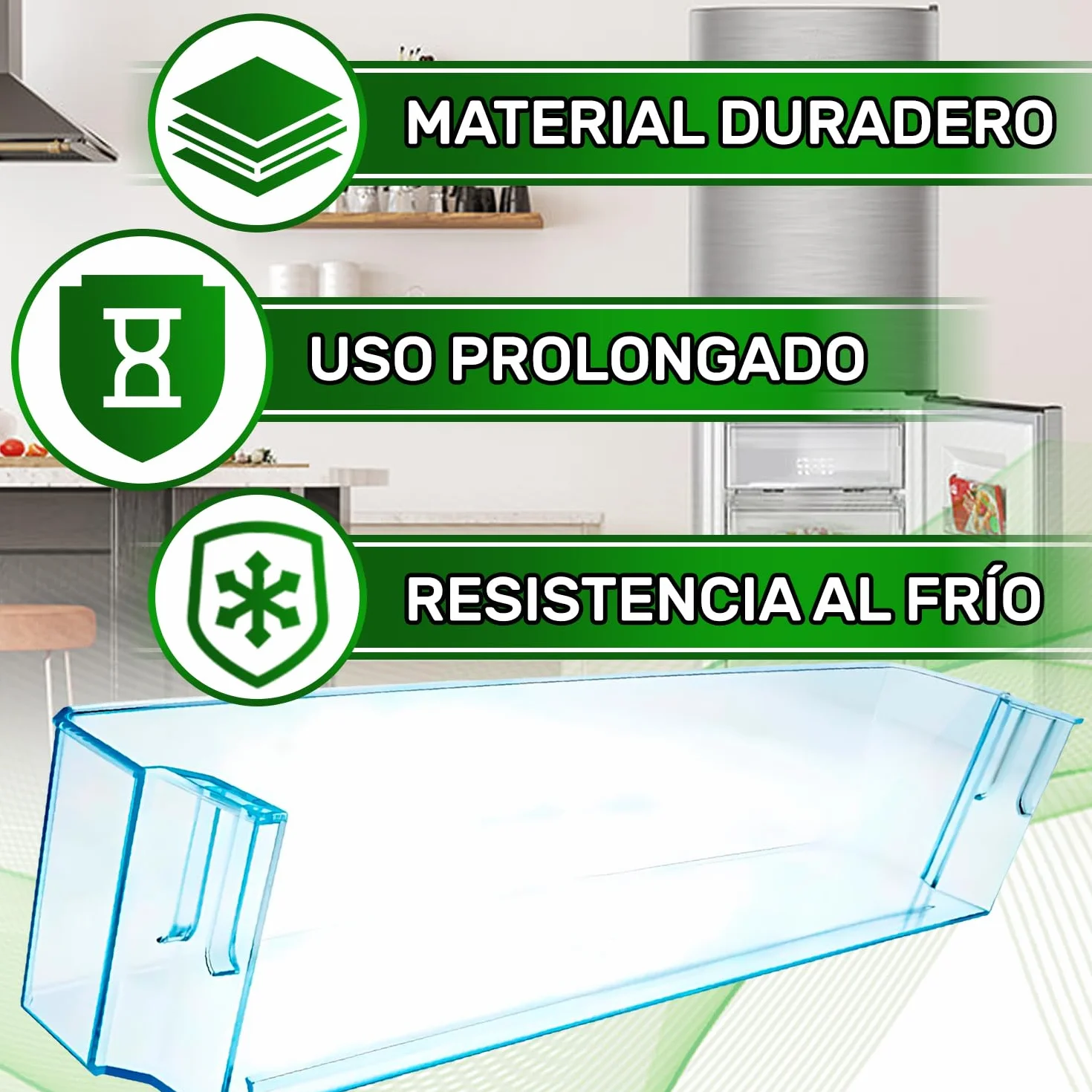 Estante Puerta Frigorifico 432 х 85 x 85 mm con Código Original 1022439 para Amica - Garantía de 5 Años - MADE IN EUROPE - ONIX TECH