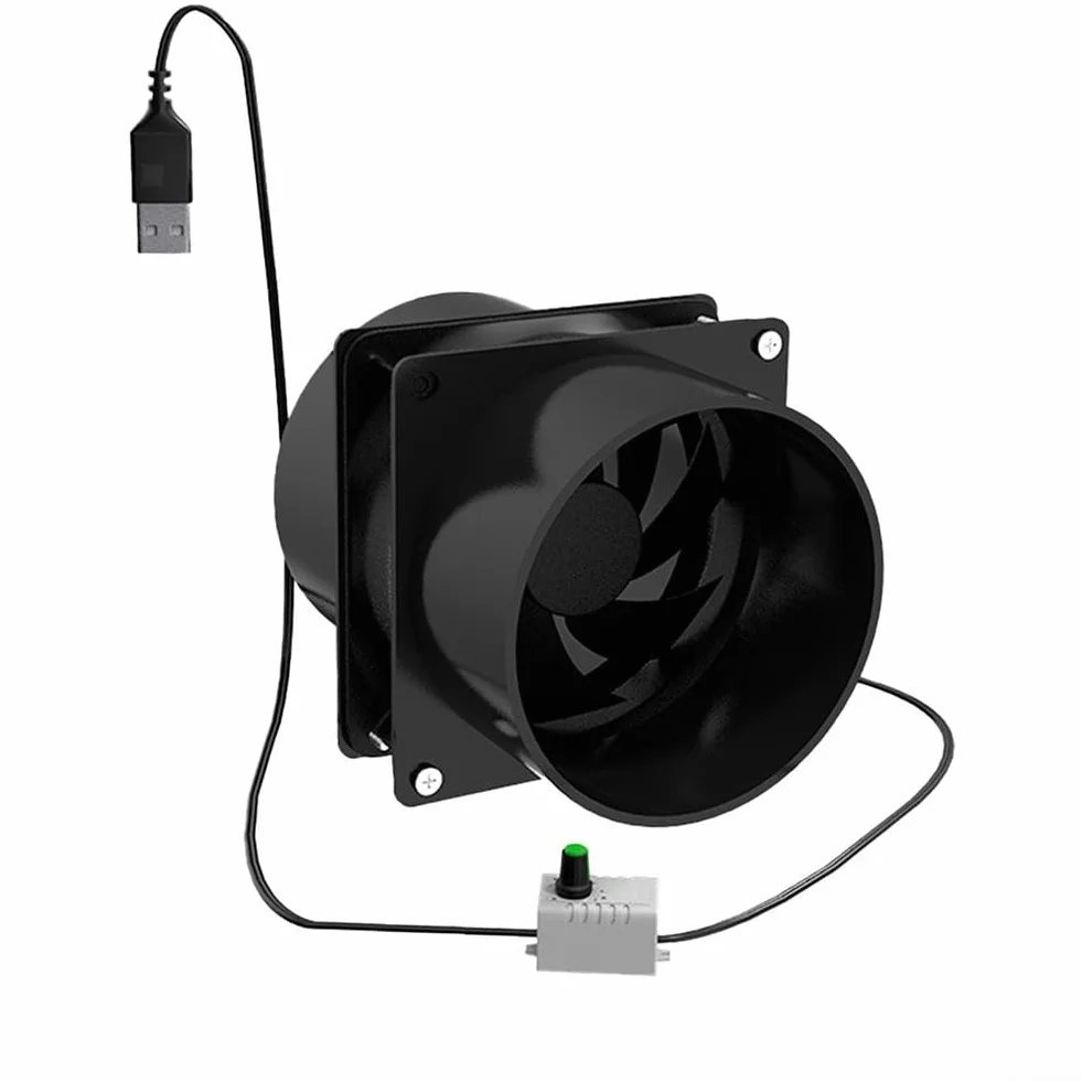 Ventilador de escape de conducto, ventilador de ventilación de aire de regulación de velocidad de cocina para el hogar, sin ruido, para ventilar y expulsar el humo (solo el ventilador)