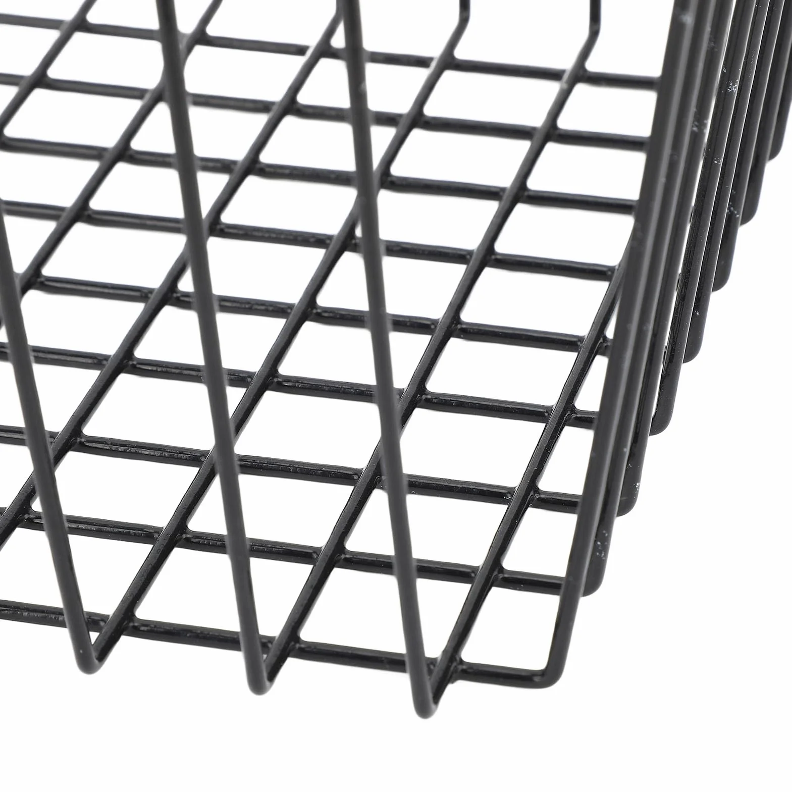Contenedores Organizadores para Congelador, Cestas de Almacenamiento Profundas, Duraderas y Apilables para Congelador y Gabinetes, Alambre de Acero Negro, 2 Unidades (#2)