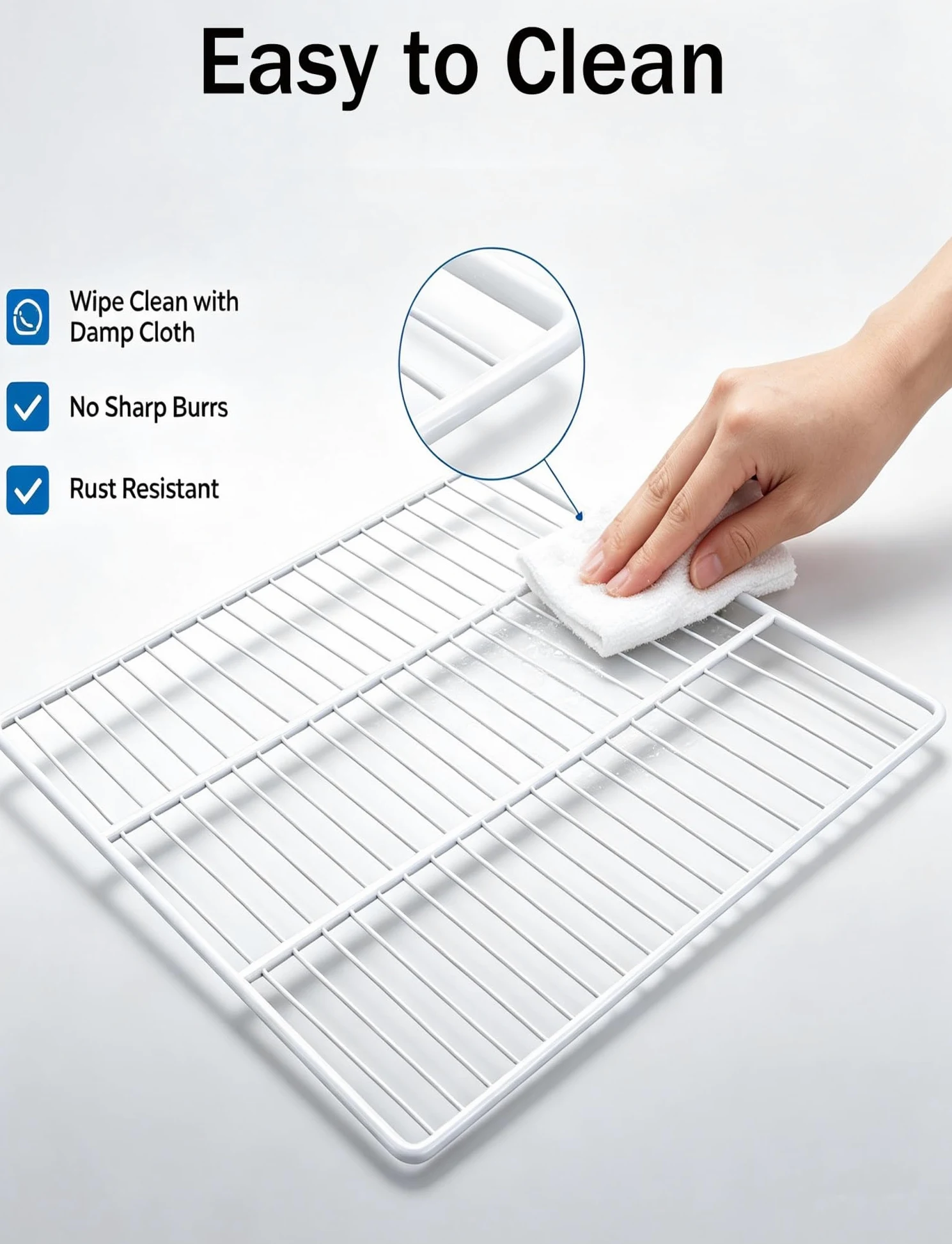 Rejilla de Repuesto Congelador Estante Metálico Refrigerador | Diseño ventilado abierto; for uso doméstico y comercial; Almacenamiento que ahorra espacio(60x55cm)