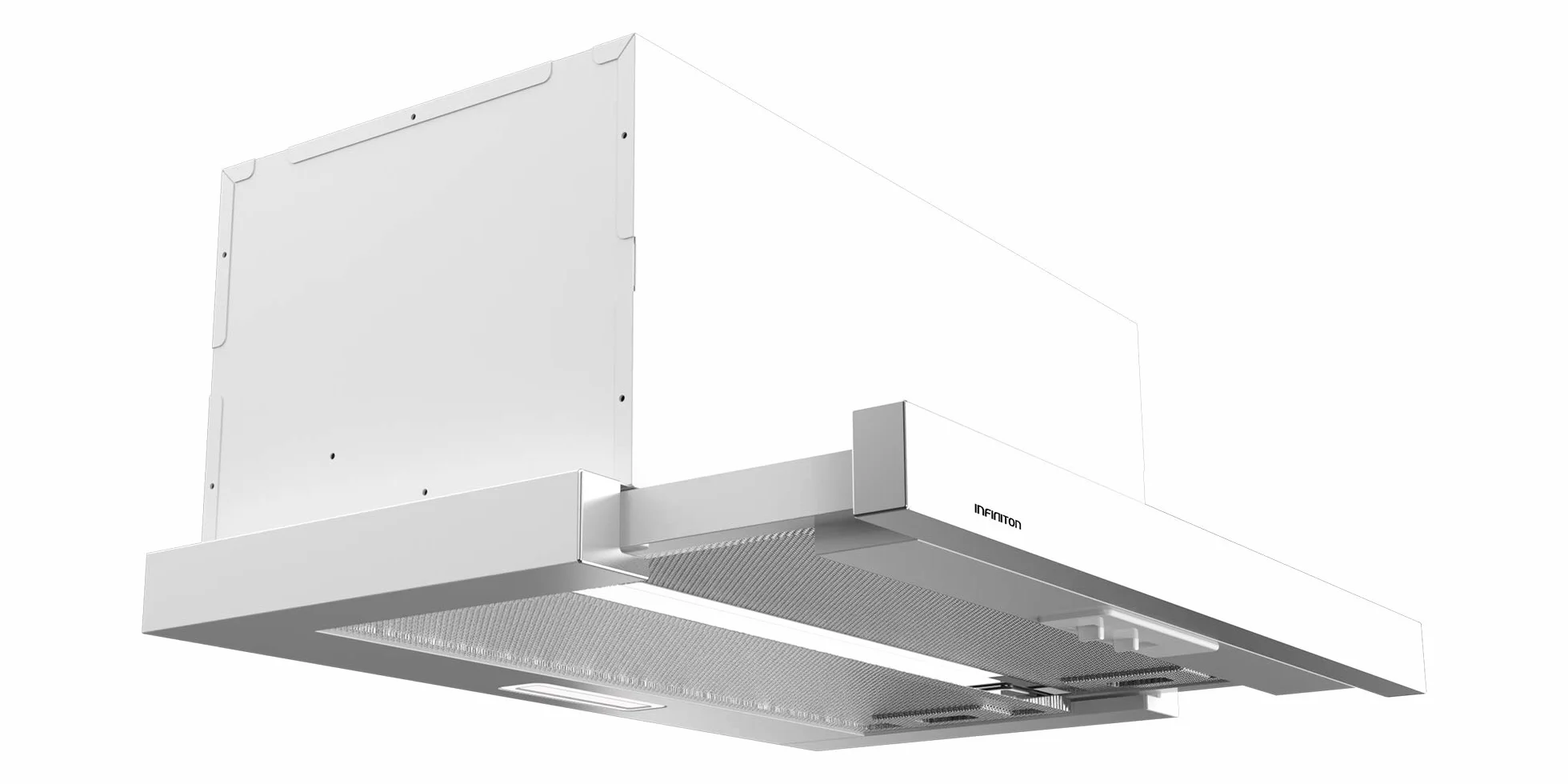 Infiniton Campana Extraible, CMPE-61B, Extracción 400 m3/h, 60cm, Blanco
