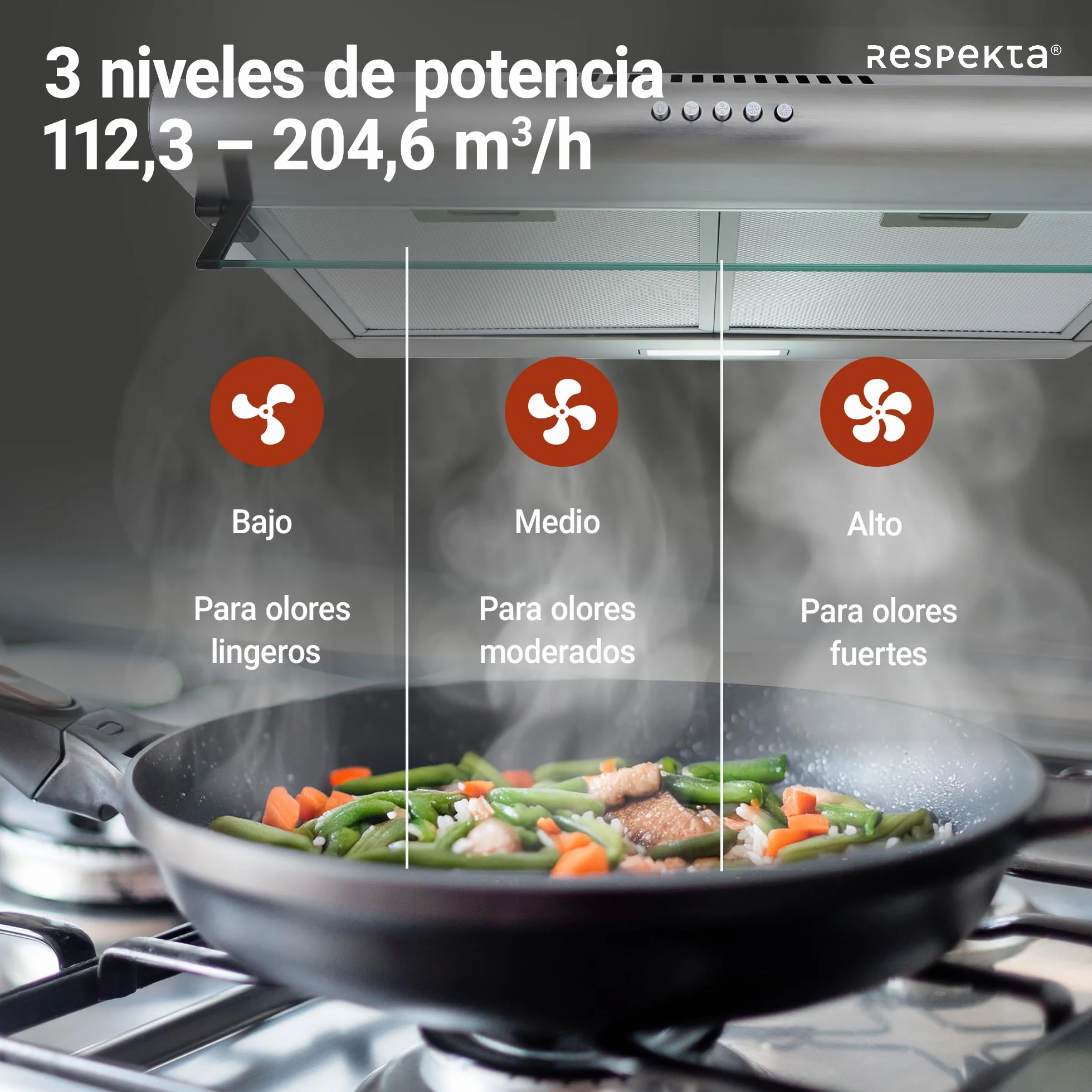 respekta Campana de acero inoxidable 60 cm CH1259IXCN