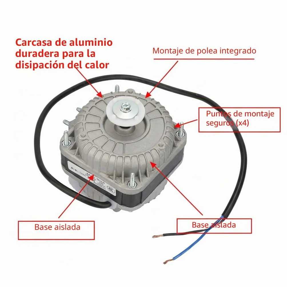 Motor de Ventilador Enfriamiento YZF10-20 Motor de Condensador Alta Velocidad Motor de Disipación de Calor 33W 220V 0.25A