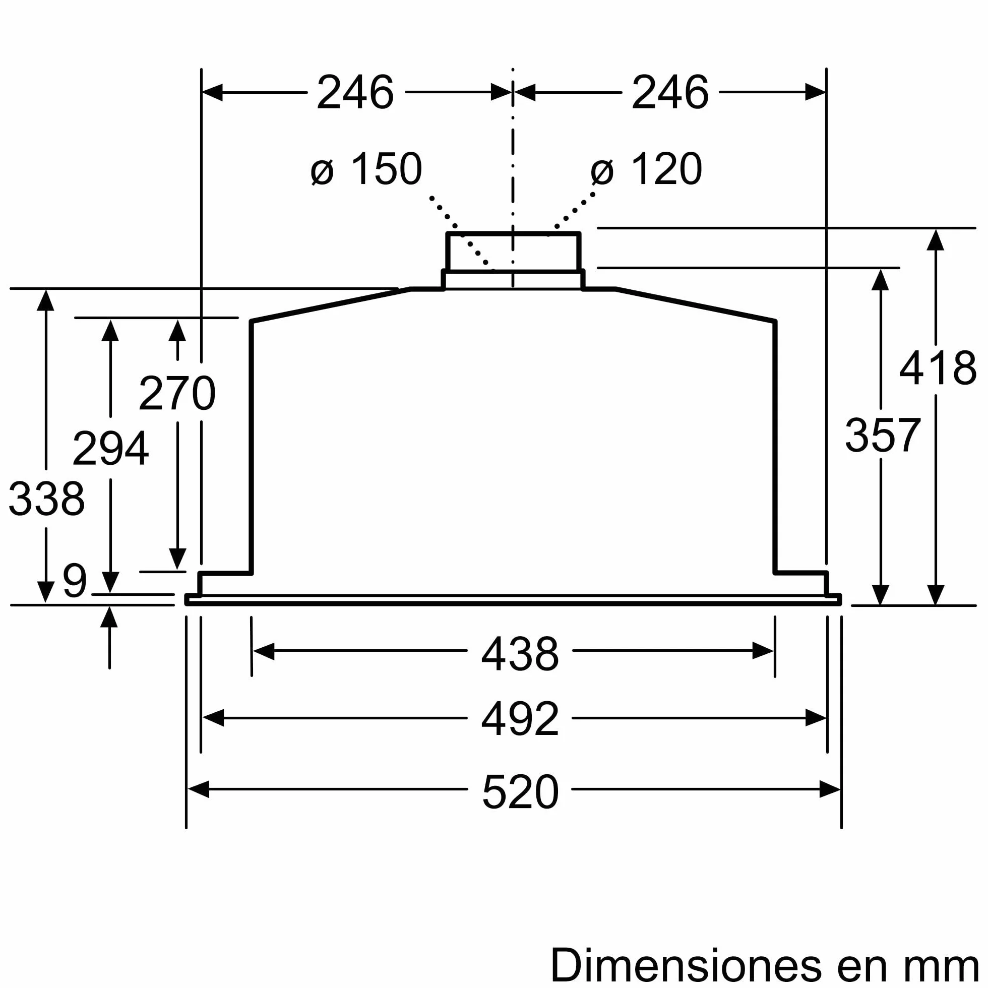 Balay 3BF267EX Campana Extractora Integración 52 cm Acero Inoxidable