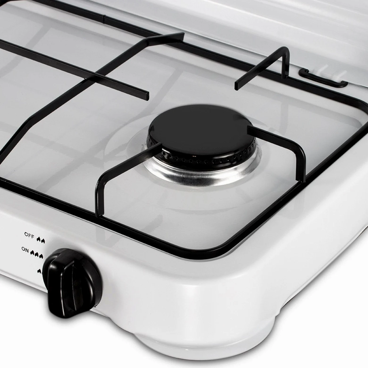 Placa de Gas con Quemador Doble, Resistente Y Fácil de Usar, Compacta, de Acero Inoxidable, con Integrado. Adecuada para El Hogar, Camping