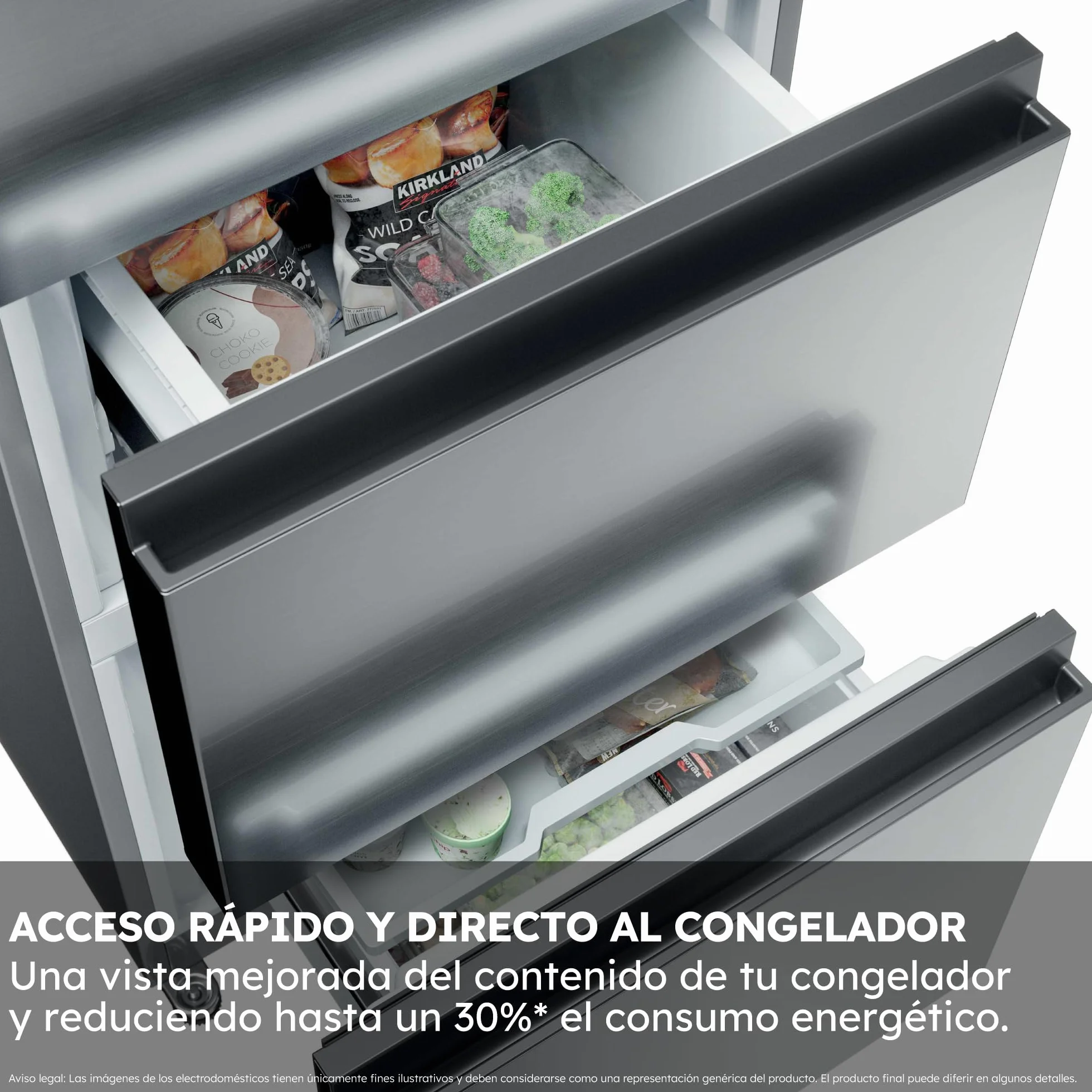 Haier Frigorífico Combi 3D 55 Series 3 HTR3518ENMX 303L Total No Frost Motor Inverter Inox