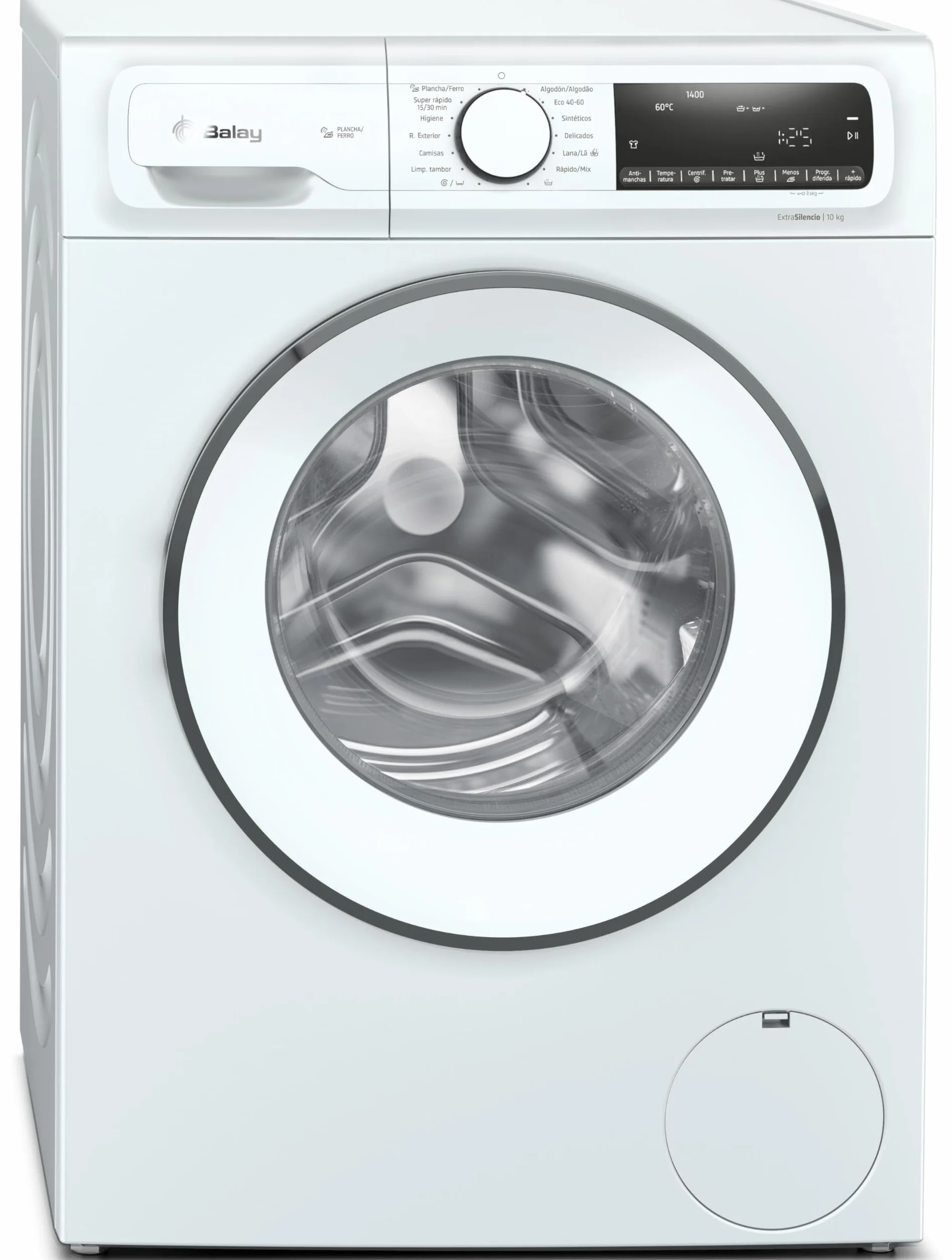 Balay Lavadora Libre Instalación 10 kg Programa Plancha Superrápido 15/30 min Silenciosa Blanco 3TS3107BD