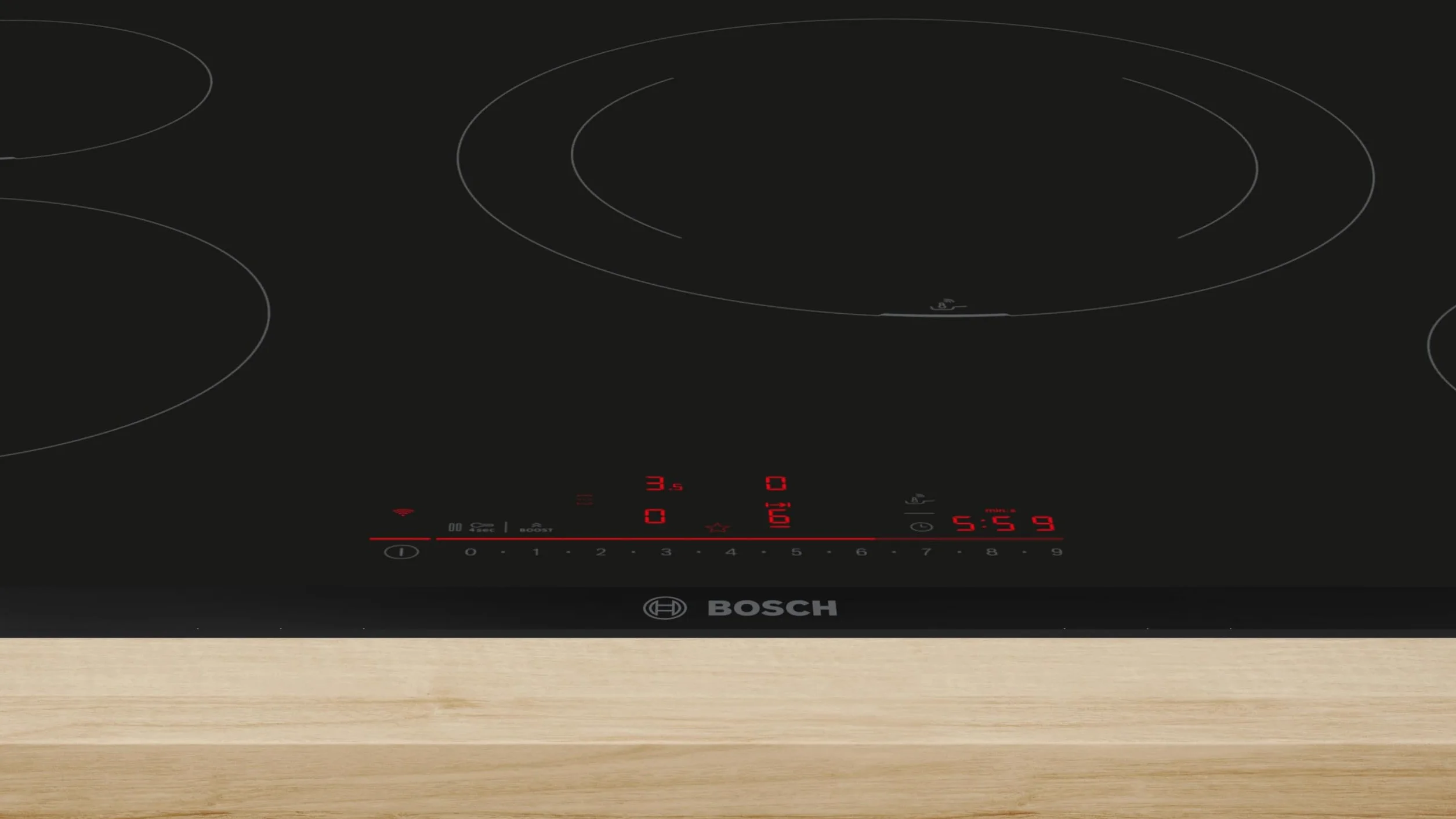 Bosch - Placa de Inducción, 80 cm, Serie 6, 4 Zonas de Cocción, PerfectFry Plus, Home Connect, Negro, PIE875HC1E