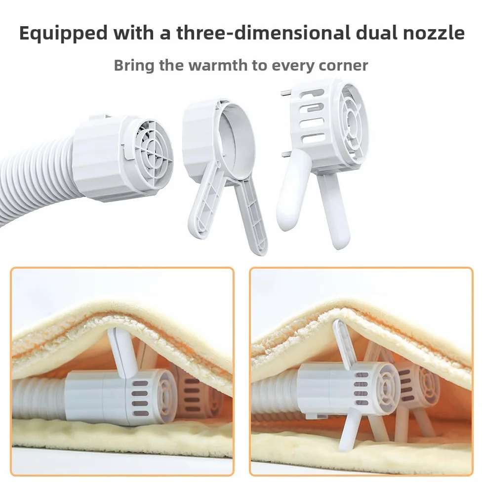 Calentador de cama y secador de aire multifunción 3 en 1, eliminación de humedad portátil para ropa de cama, zapatos, ropa, electrodomésticos compactos para uso doméstico