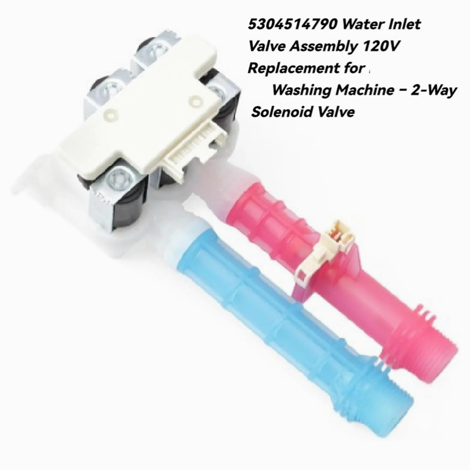 Válvula Entrada Agua Lavadora 5304514790, Compatible Con Electrolux | Componente Aparato Lavado Regulación Flujo Fluido Suministro Línea Alimentación Electroválvula 120V Eléctrico