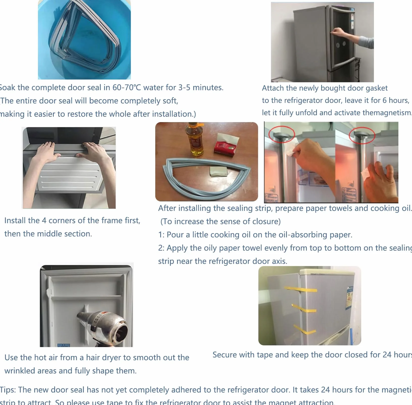 Blanco Junta Universal Magnética De Puerta Refrigerador Nevera Congelador Sello