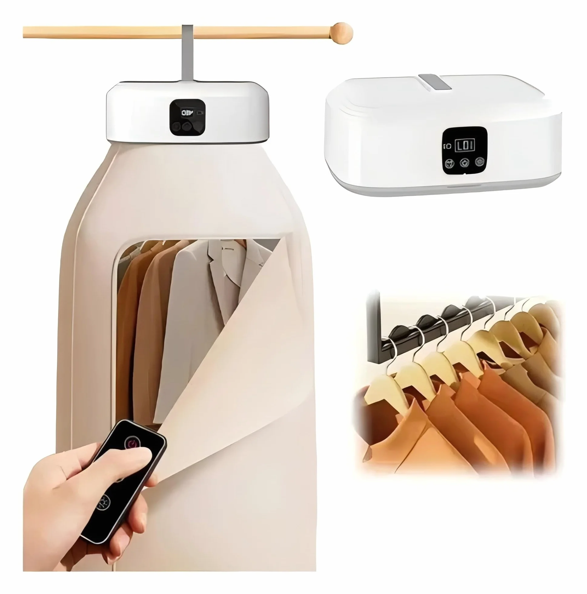 Secador eléctrico portátil 600 W mini bomba de calor con temporizador