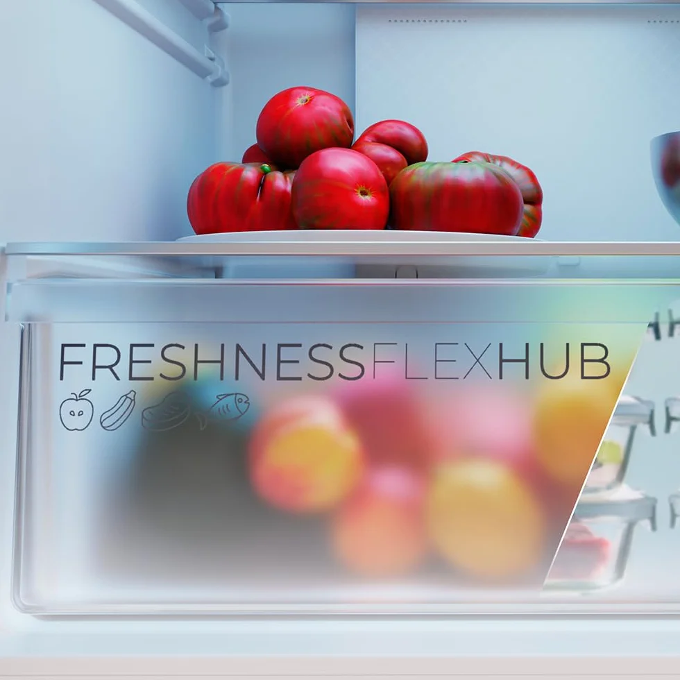 Cecotec Frigorífico Puerta Francesa Total No Frost Bolero CoolMarket F2D 403 Inox E, Extra Capacidad Max 403 L, Alto 176 cm y 70 cm Ancho, Cajón FreshNessFlexHub, Compresor Inverter, ATT Antibacterias