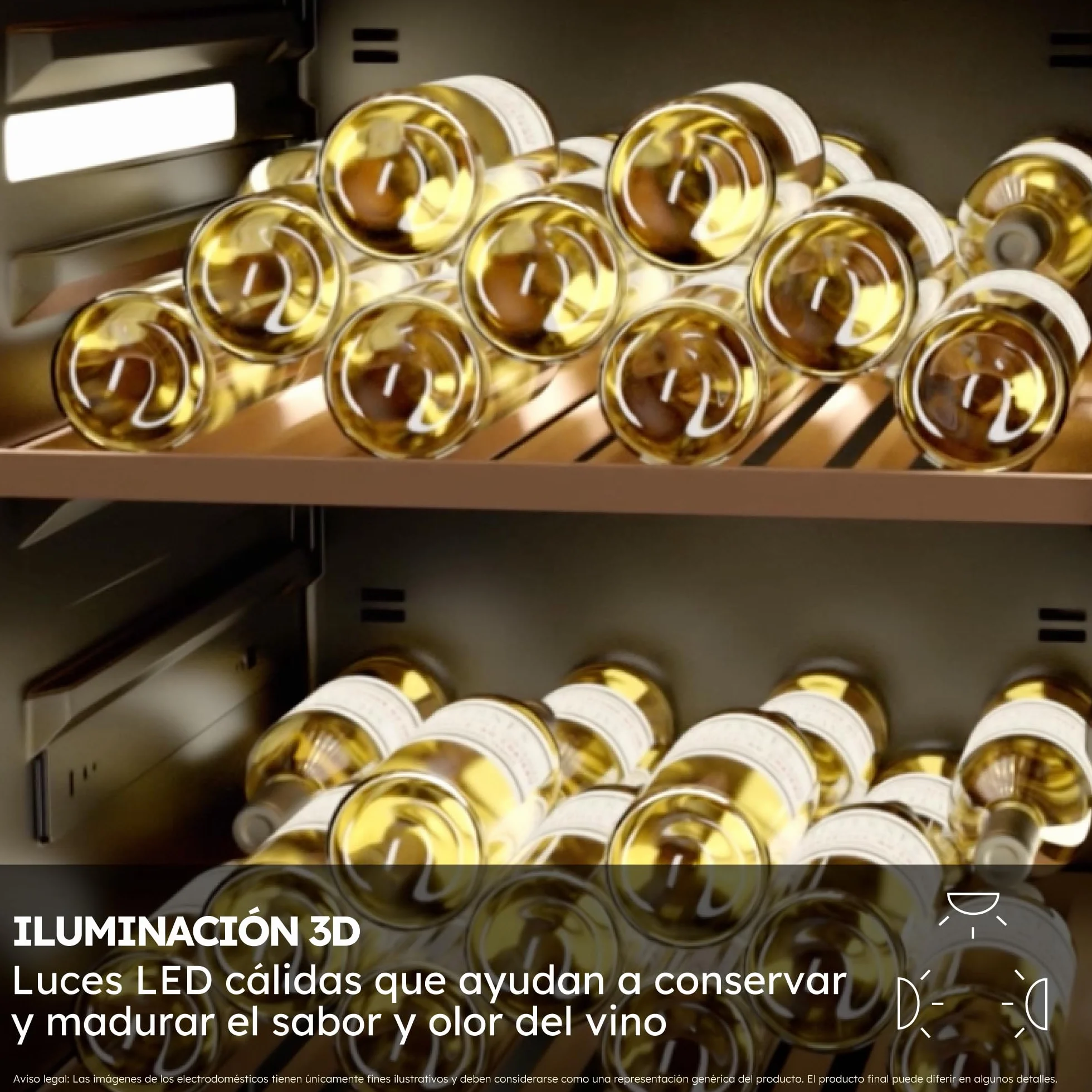 Haier Wine Bank 50 Series 7 HWS77GDAU1 Vinoteca de 77 botellas, WIFI, 2 Zonas, Estantes de madera, Filtro Anti-UV, Filtro de carbón, Refrigeración por Compresor, Display Digital, LED, 37 dbA, Negra
