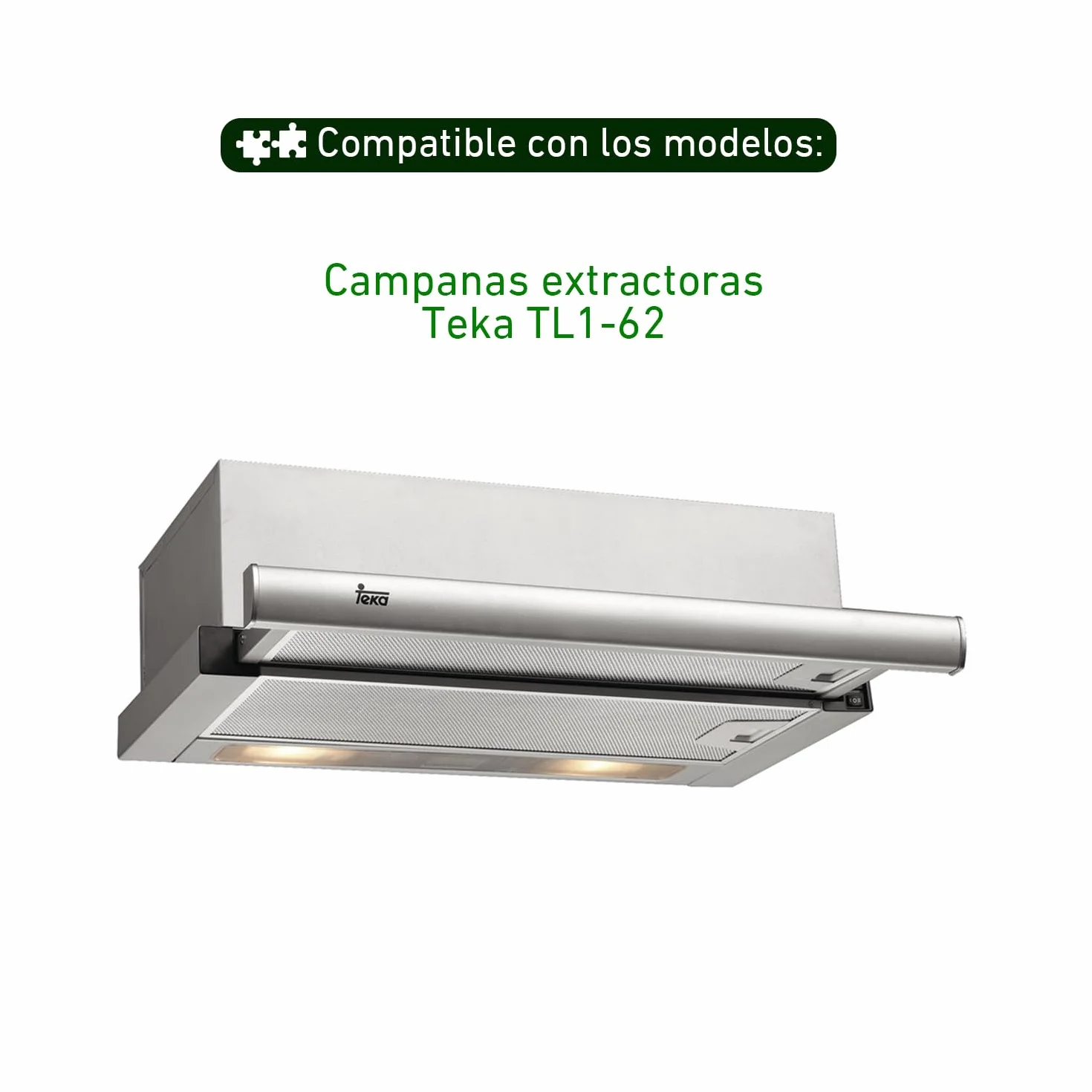 ELECTROTODO Set de 2 filtros compatibles con campana extractora TEKA TL1-62 (13,7 x 50,0cm /19,4 x 50,0cm) SOLO VÁLIDO PARA ESA MARCA Y MODELO