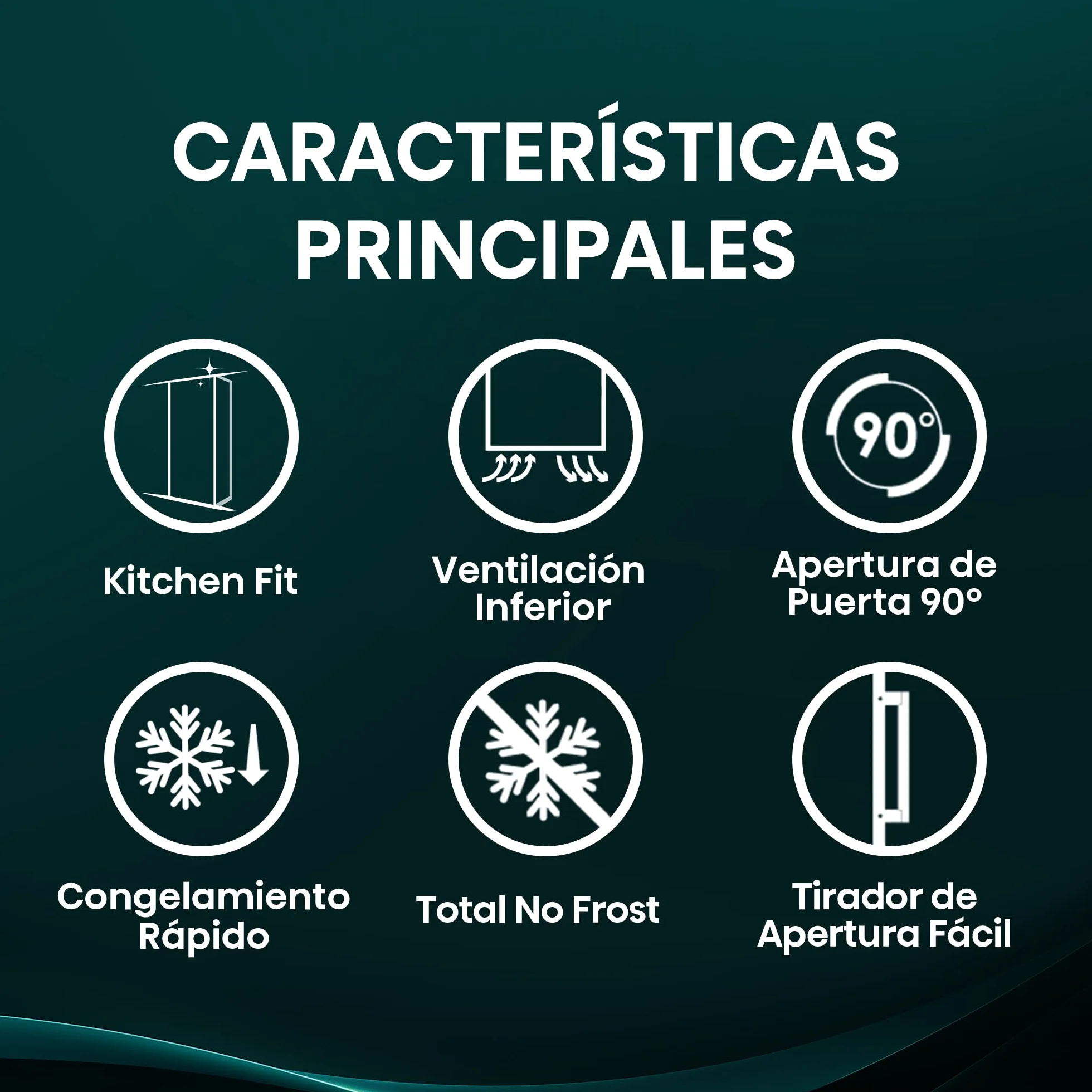 Hisense FT3K310SEWE1 - Congelador Una Puerta Total No Frost Kitchen Fit, 312L, 186cm, Ventilación Inferior, Congelamiento Rápido, Tirador de Apertura Fácil, Apertura de Puerta 90º, WiFi, Blanco