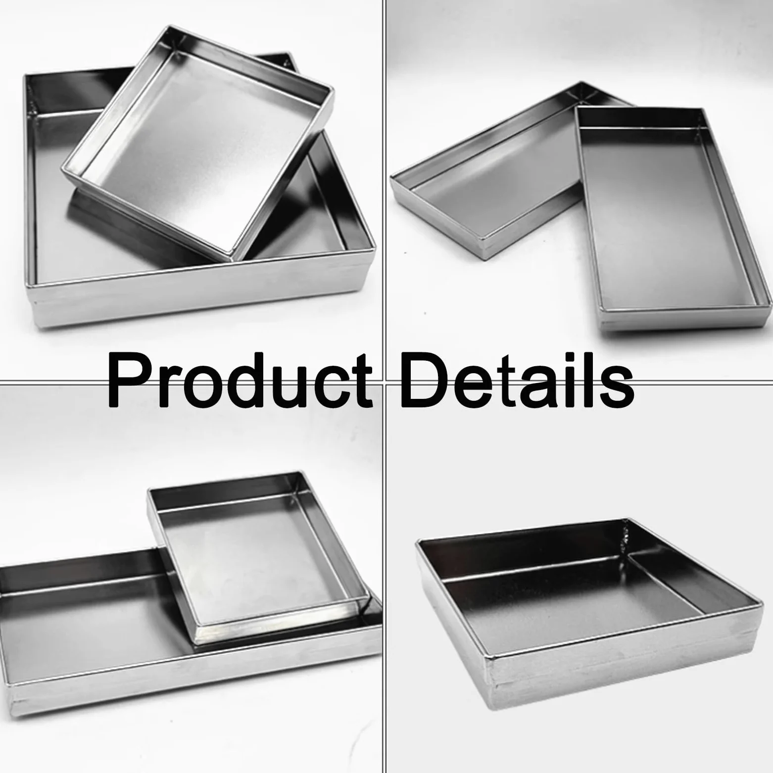 Bandeja de Goteo para Lavadora, Bandejas de Acero Inoxidable para Plantas, de Goteo Multiusos para Cocina, Lavandería, Alimento para Mascotas y Más, Sin Orificios(90x90x5cm(35.4x35.4x2.0in))