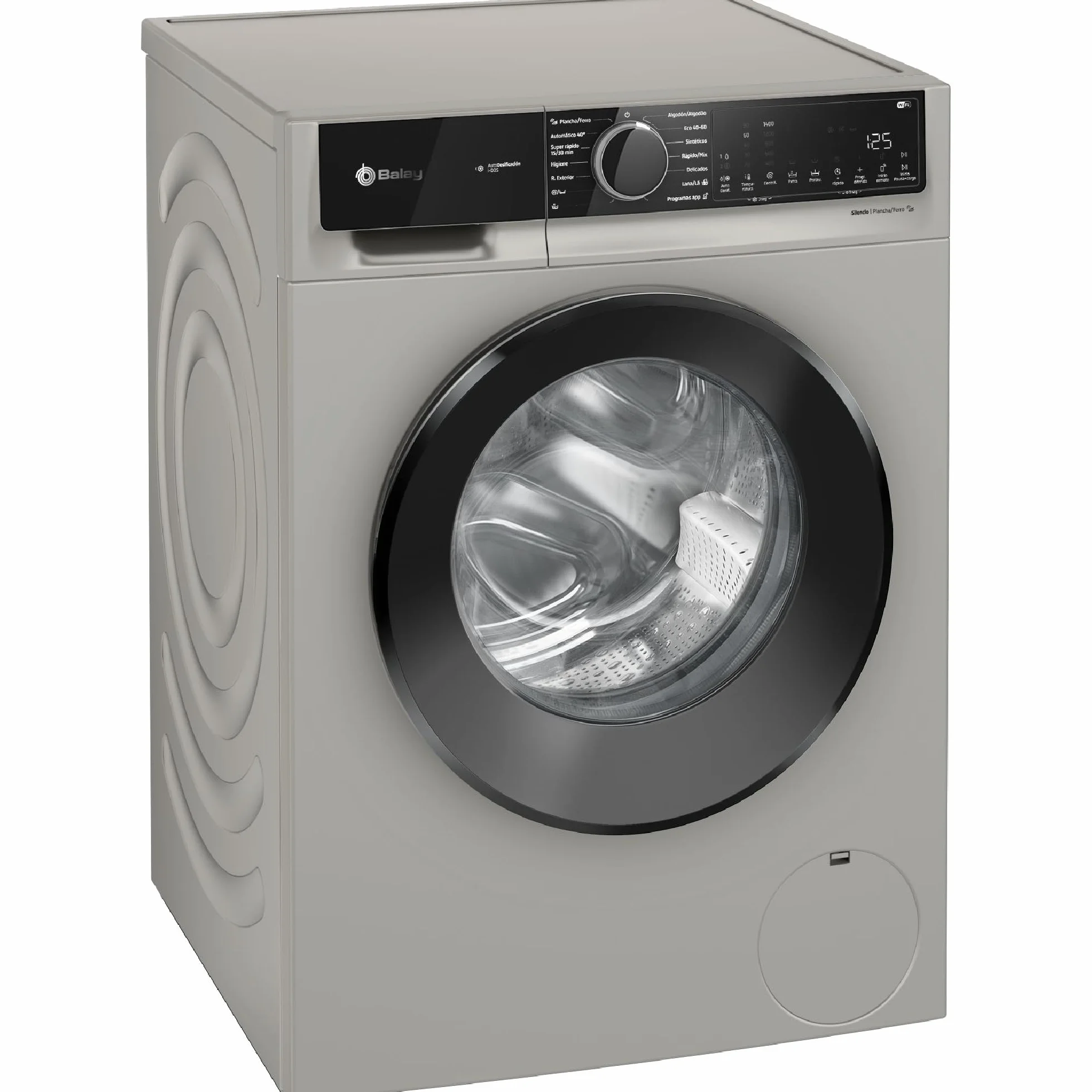 Balay - Lavadora, Libre Instalación, 10 kg, AutoDosificación, Programas Super Rápido y Rápido/mix, Programa plancha, Silenciosa, Home Connect, acero mate antihuellas, 3TS3104XH