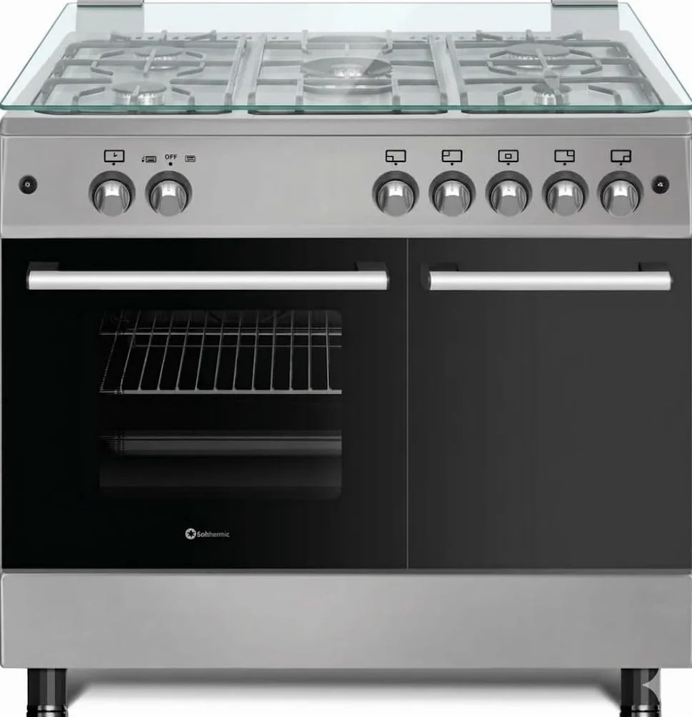 SOLTHERMIC F9LT50G2IX COCINA GAS PORTABOMBONA ACERO INOXIDABLE / 5 FUEGOS (1 WOK-DOBLE) / HORNO / **ENTREGA A DOMICILIO Y RETIRADA DEL USADO GRATIS/ALTA GAMA