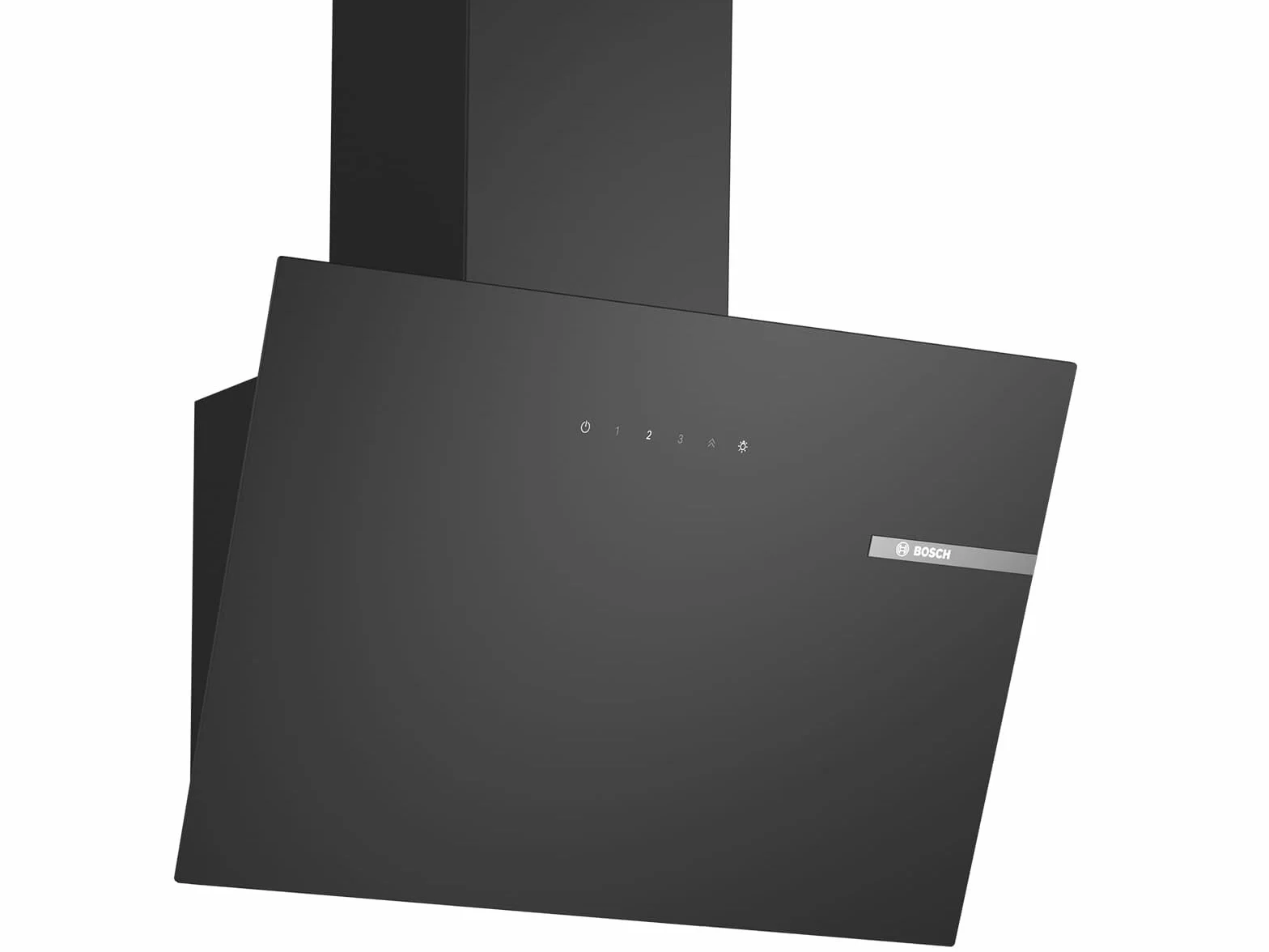 Bosch DWK65DK60 Serie 2 - Pantalla de 60 cm de ancho, recirculación o escape, motor silencioso, Touch Select Basic, saturación de filtro, interior fácil de limpiar, filtro de grasa metálica