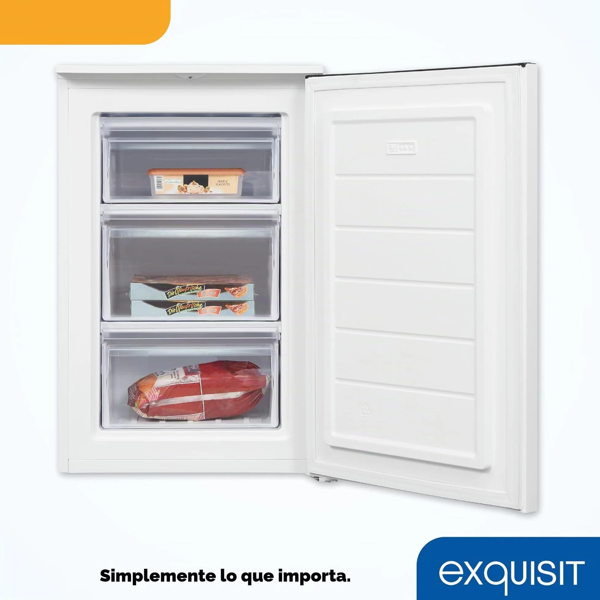 Exquisit congelador vertical 87L 4 estrellas clase D blanco 85,5x54,5x58 cm