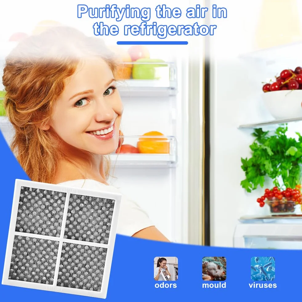 Juego de 4 filtros de aire Fresh para frigoríficos, eliminan los olores, eficaz, compatible con Réfrigérateur/Réfrigérateur/Purificateur LG LT120F, LFX31925SW, LFX31925SB