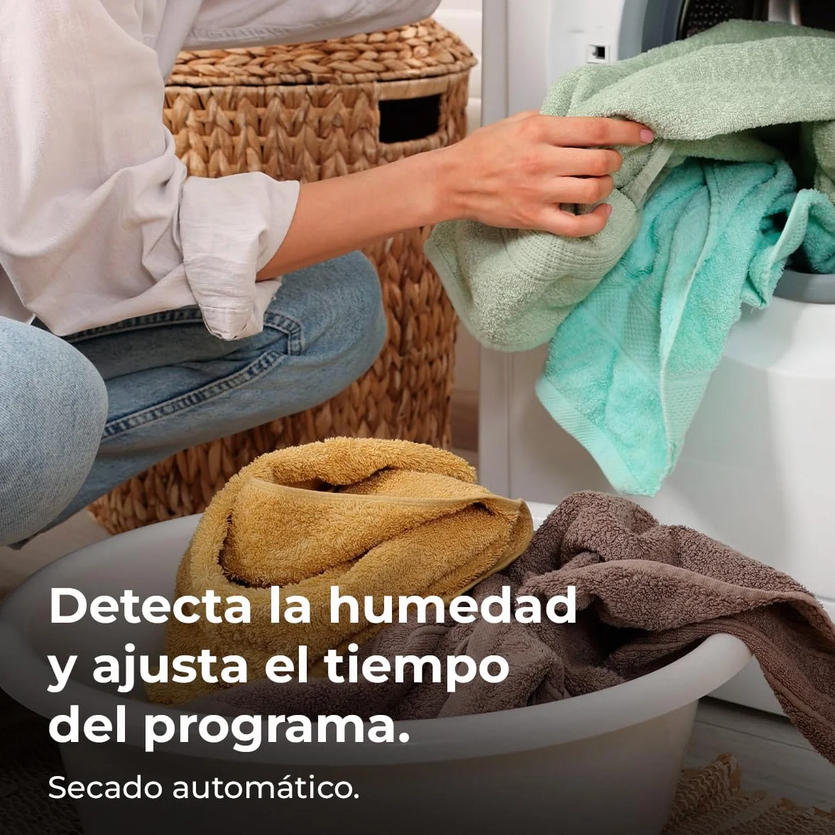Cecotec Secadora 7 kg Bolero DressCode Dry 7200V C, Clase C, Sistema de Evacuación, 15 programas, Secado automático, Planchado fácil, Kid Lock, DelayStart, Giro Bidireccional, Función Silence