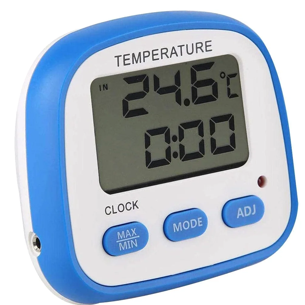 Termómetro para frigorífico Congelador Ajustes de alarmas de Temperatura Alta y Baja con indicador LED Termómetro de refrigeración Digital con magnético