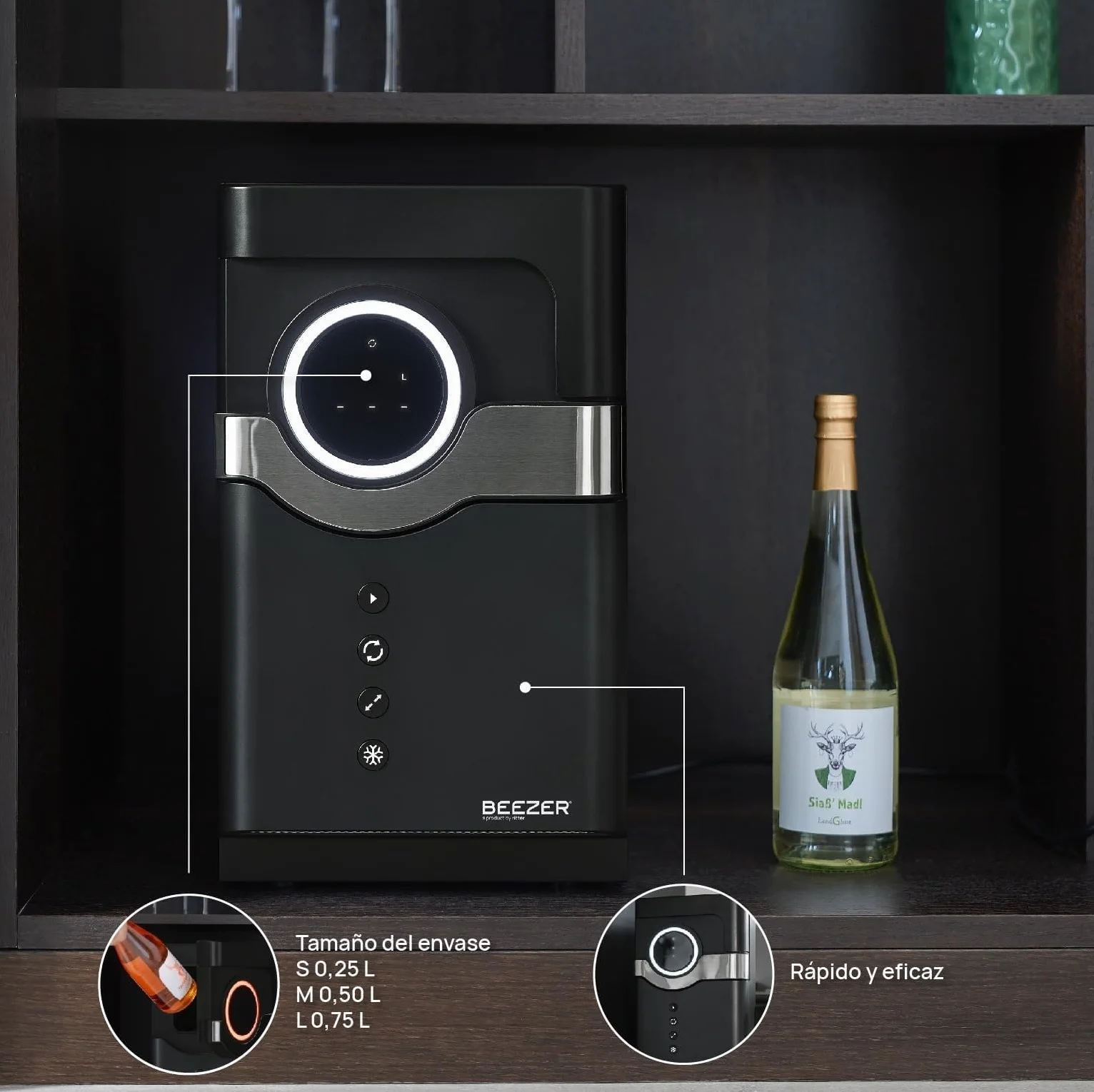 BEEZER® - probablemente el enfriador de bebidas por aire más rápido del mundo, diseñado en Alemania