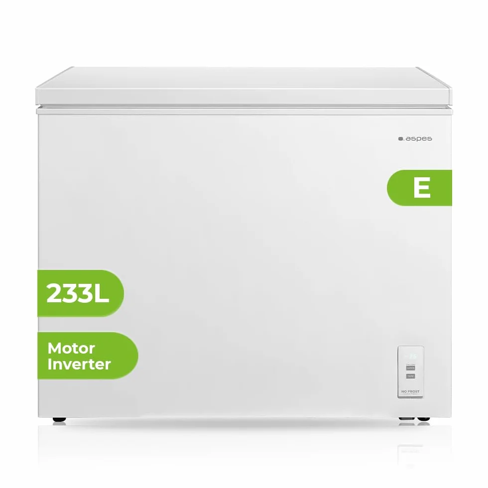 Aspes Congelador Horizontal Horeca Blanco ACHH2500ENFDC. Capacidad 233 Litros, Dual Cooling, 1 Cesta, Bajo Nivel Sonoro, Eficiencia Energética Clase E