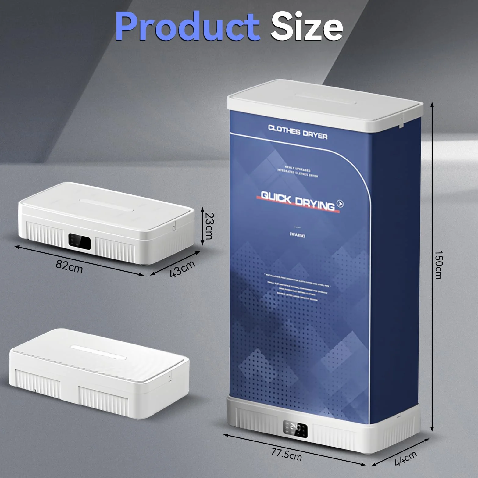 Secadora eléctrica con ruedas y estantes de dos niveles, 1300 W, plegable y sin instalación, armario secador con capacidad para 500 l, temporizador de 4 horas y mando a distancia, enchufe UE