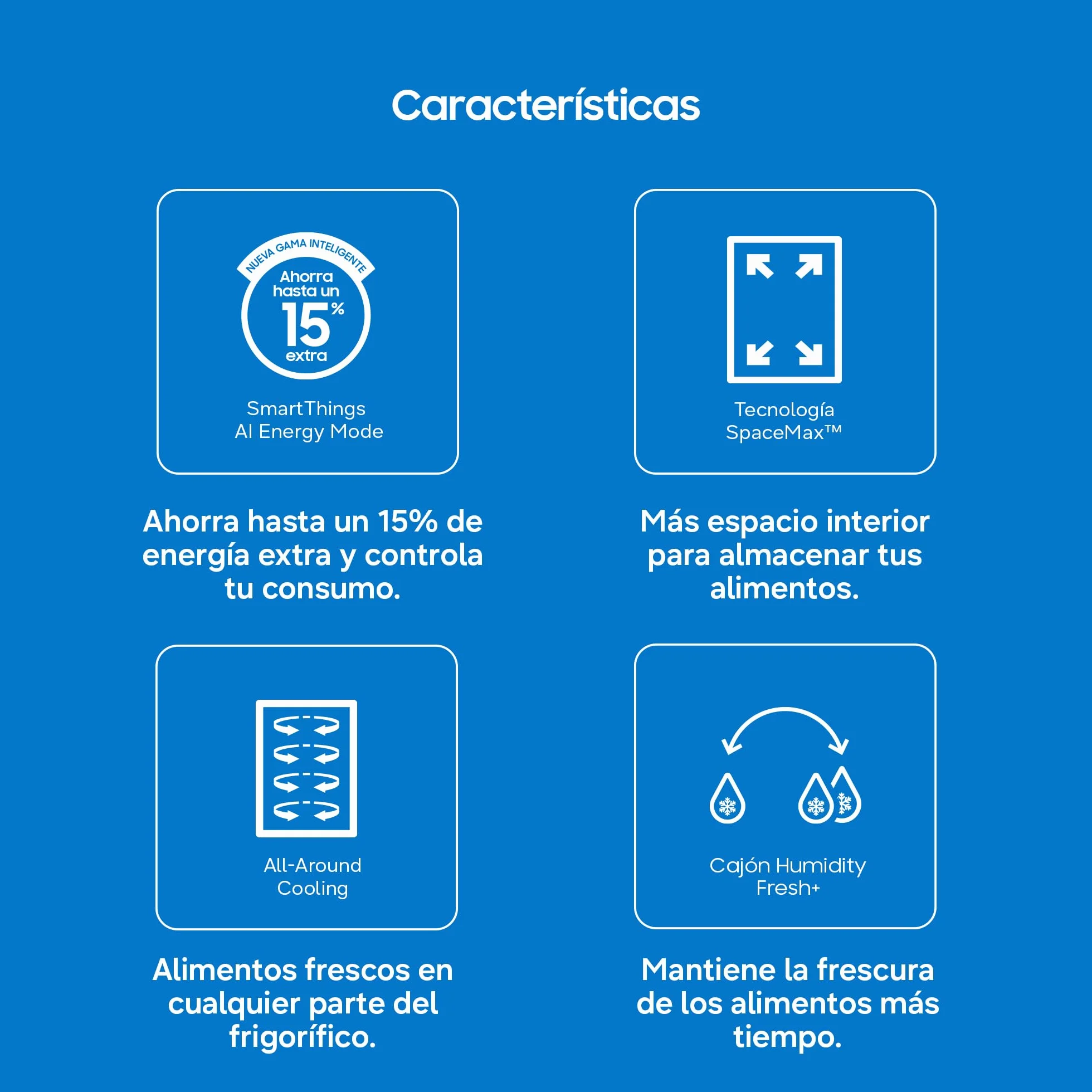Samsung RB38C605CWW/EF Frigorífico Combi No Frost Blanco Clase C SmartThings AI Energy Mode