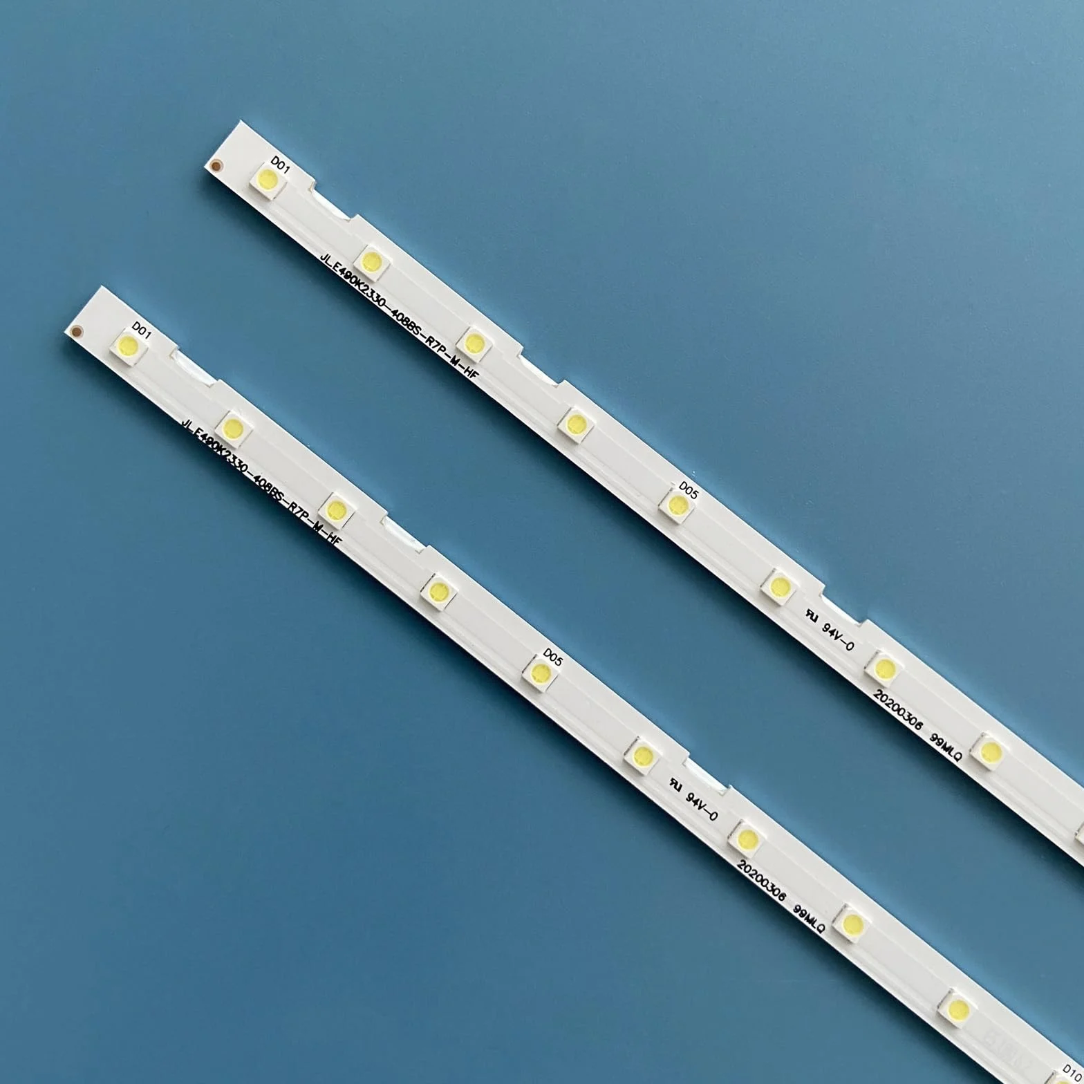Tira de LED (2 Compatible for Samsung UE49RU7300 UE49NU7105 UE49NU7105K UE49NU7670U UE49NU7020 UE49NU7400 BN96-45953A LM41-00630A LM41-00557A