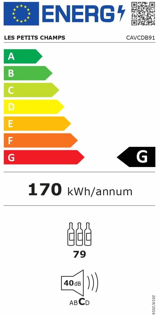 LES PETITS CHAMPS Vinoteca 91 botellas CAVCDB91 edición Negra, 204L de capacidad, 2 zonas de temperatura, elegante diseño en acero inoxidable, regulación de temperatura de 5°C a 18°C