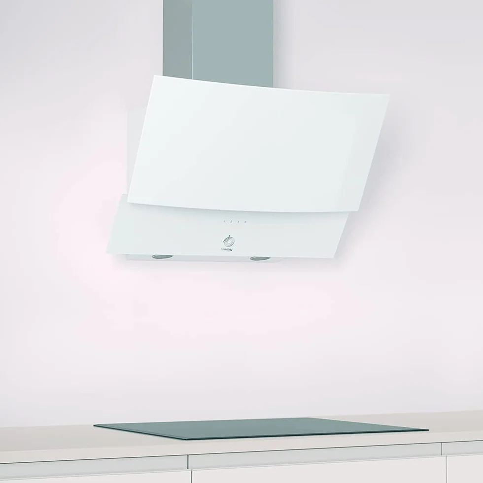 Balay 3BC565GB Campana decorativa inclinada 60 cm 593m3/h Serie Cristal control táctil blanco