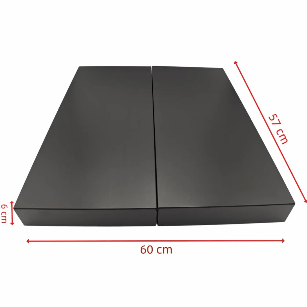 Protector de Encimera Universal en Acero Inoxidable Negro para Gas, Vitrocerámica, Induccion- Juego de 2 piezas Cubre Encimera gas, Cubre Vitroceramica 57x60x6 cm