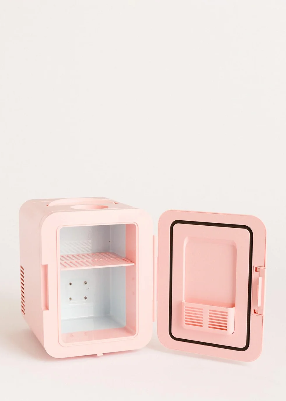 CREATE / FRIDGE MINI BOX/Mini frigorífico para cosméticos rosa pastel/Diseño retro, función frío y calor, capacidad de 4L, fácil de transportar, 48W