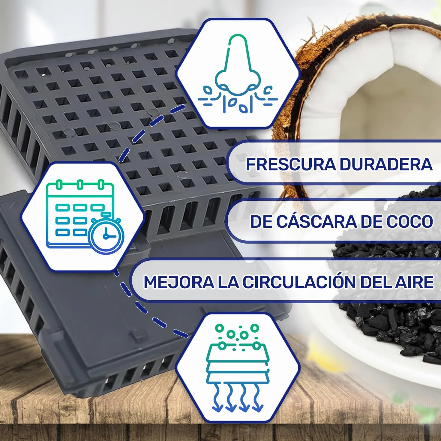 2 Piezas Filtro Carbon Activo Frigorifico Combi con Código Original 7440021 7440021-00 9882460 988246000 9096989 9882429 para Liebherr FreshAir - MONTERAL