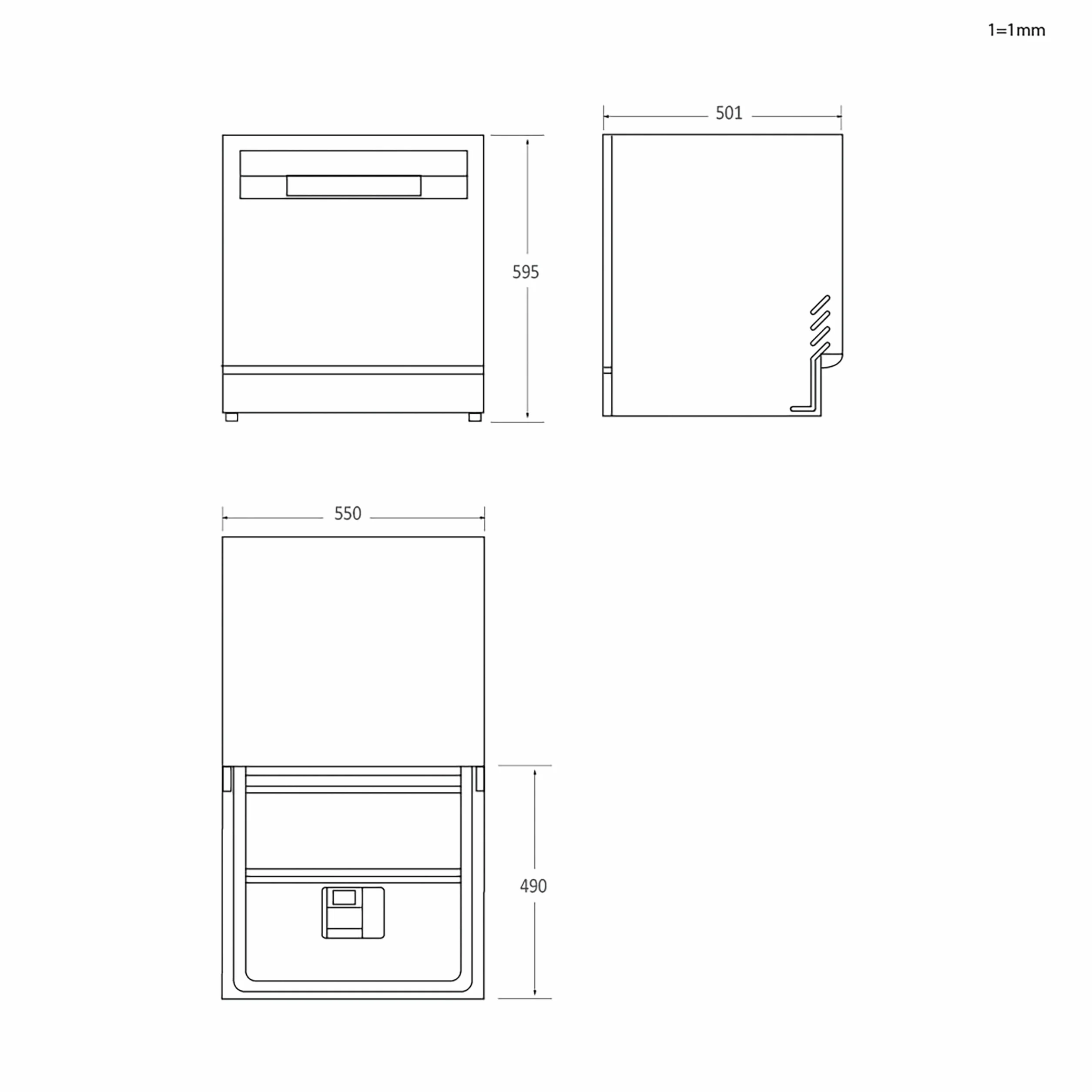 Candy Rapido' CP 8F9FFW Lavavajillas compacto, 8 cubiertos, 8 programas, lavado y secado de 190 cm, primera selección, HxBxD 59,5 x 50,1 x 55 cm, blanco [clase energética F]