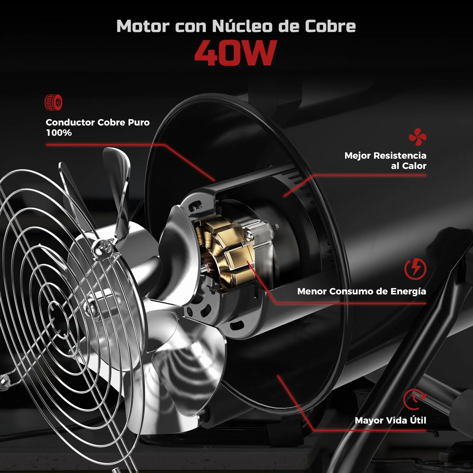 Campana Extractora Portátil 40W 600m³/h Extractor Aire Humos Aleación Aluminio con Filtro Carbón Activado Ajustable Bajo Ruido para Cocina RV