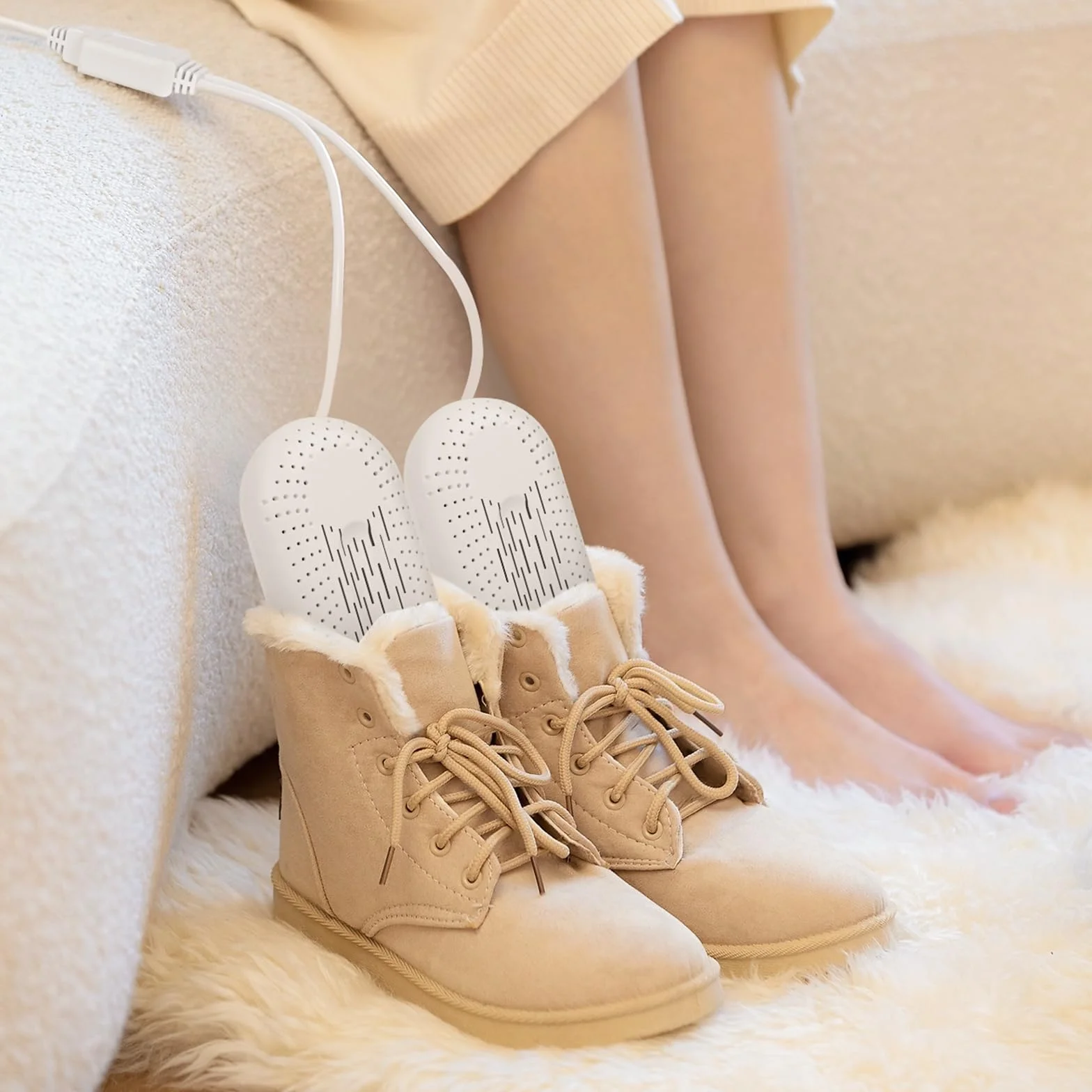Secador de Zapatos Eléctrico - Secador de Zapatos Eléctrico Portátil 360ª Secado con enchufe europeo, secador de zapatos botas de fútbol para zapatos, guantes, calcetines, botas de esquí
