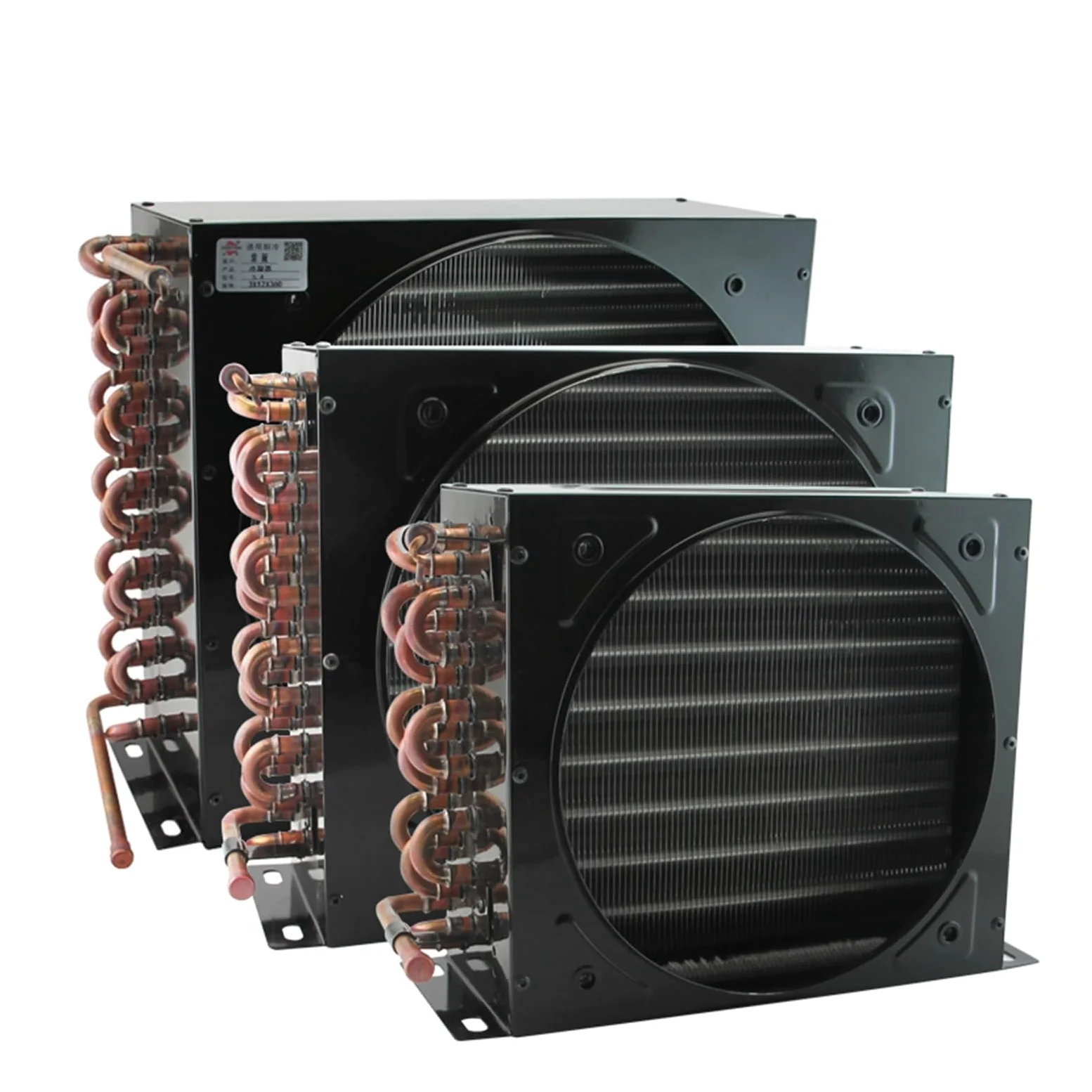 Condensador Refrigerador Tubo De Cobre Condensador | Radiador Cuadrado De Aletas De Aluminio Enfriado Por Aire Evaporador 1 Piezas(360x160x330mm)