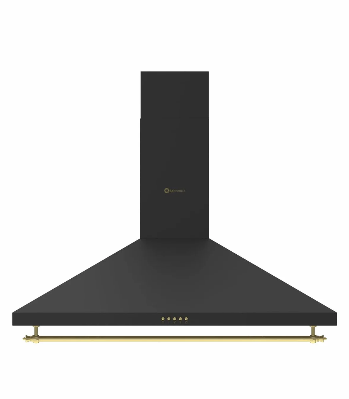 Cocina a Gas F9L50G2B Horno Panorámico Negra Rústico + Campana Decorativa