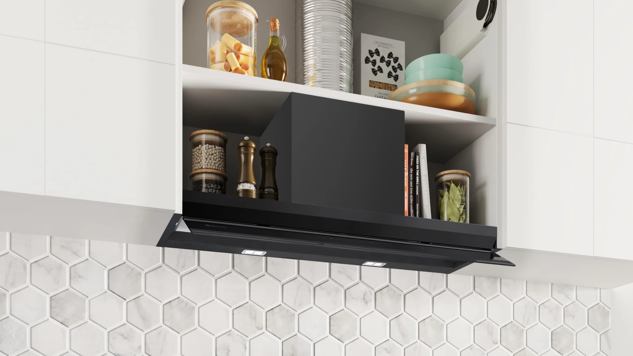 Balay - Campana decorativa integrable, 90 cm de ancho, Extra Silencio, Negro mate, 3BD897GM