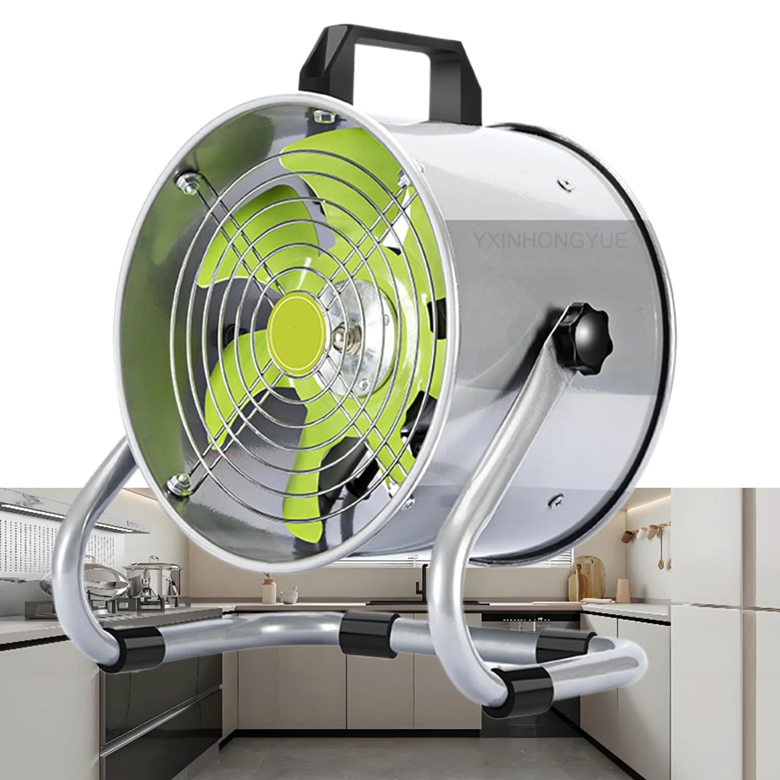 Filtro de aire portátil de cocina, campana extractora de escritorio de bajo ruido de 220 V para cabinas de soldadura industrial y pintura, ventilador de metal resistente, viento fuerte